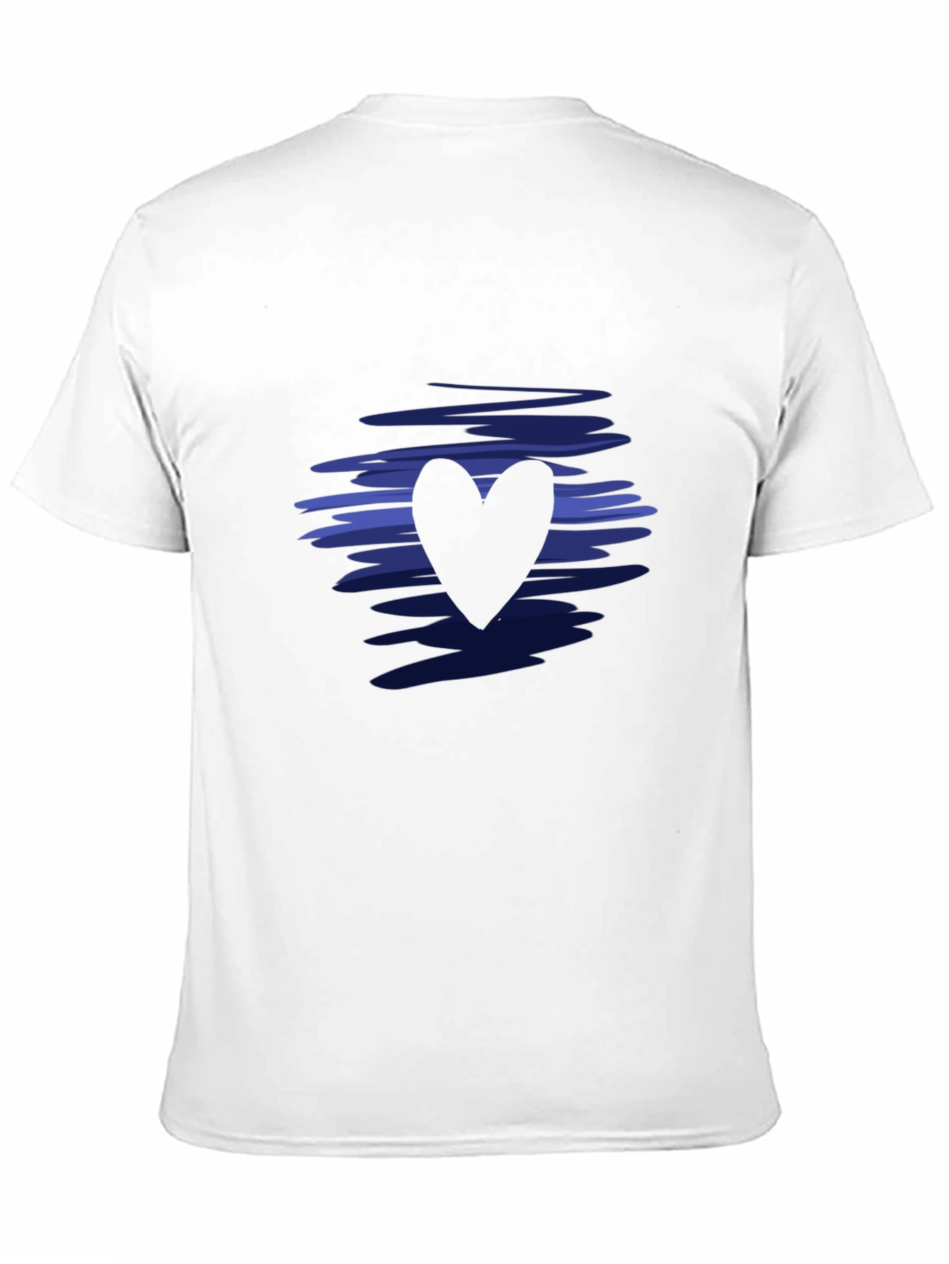 Stylish Black Heart Tee - Modern Graphic Design