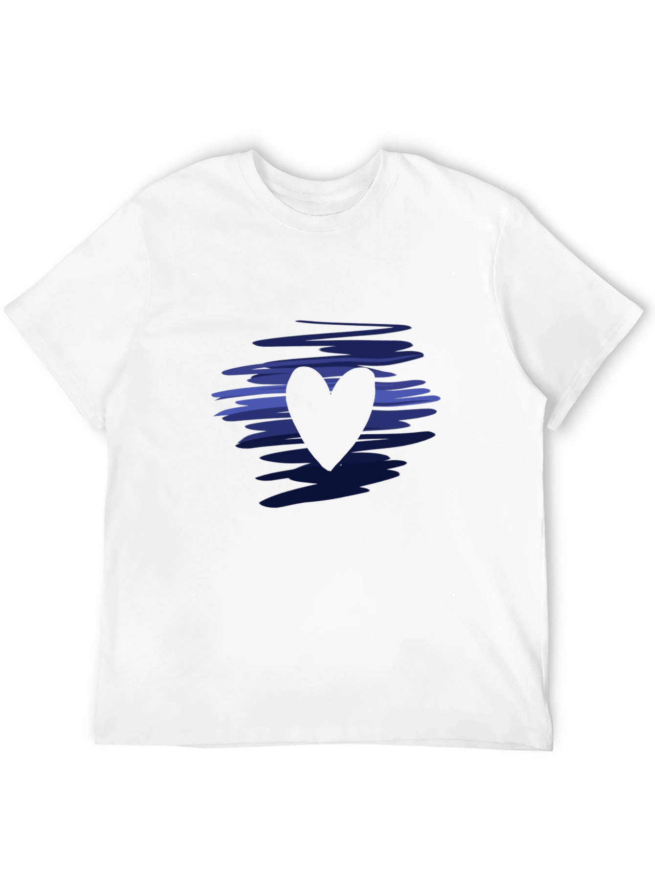 Stylish Black Heart Tee - Modern Graphic Design
