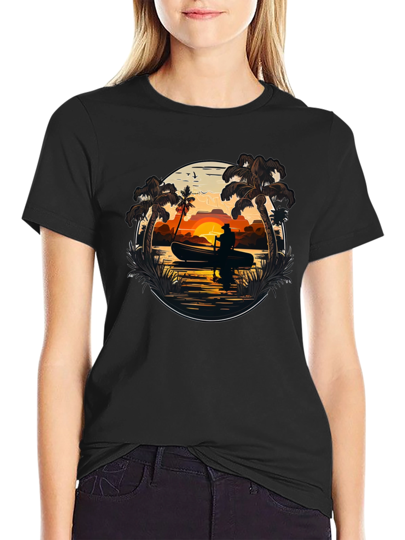 Sunset Canoe T-Shirt - Island Life Tee