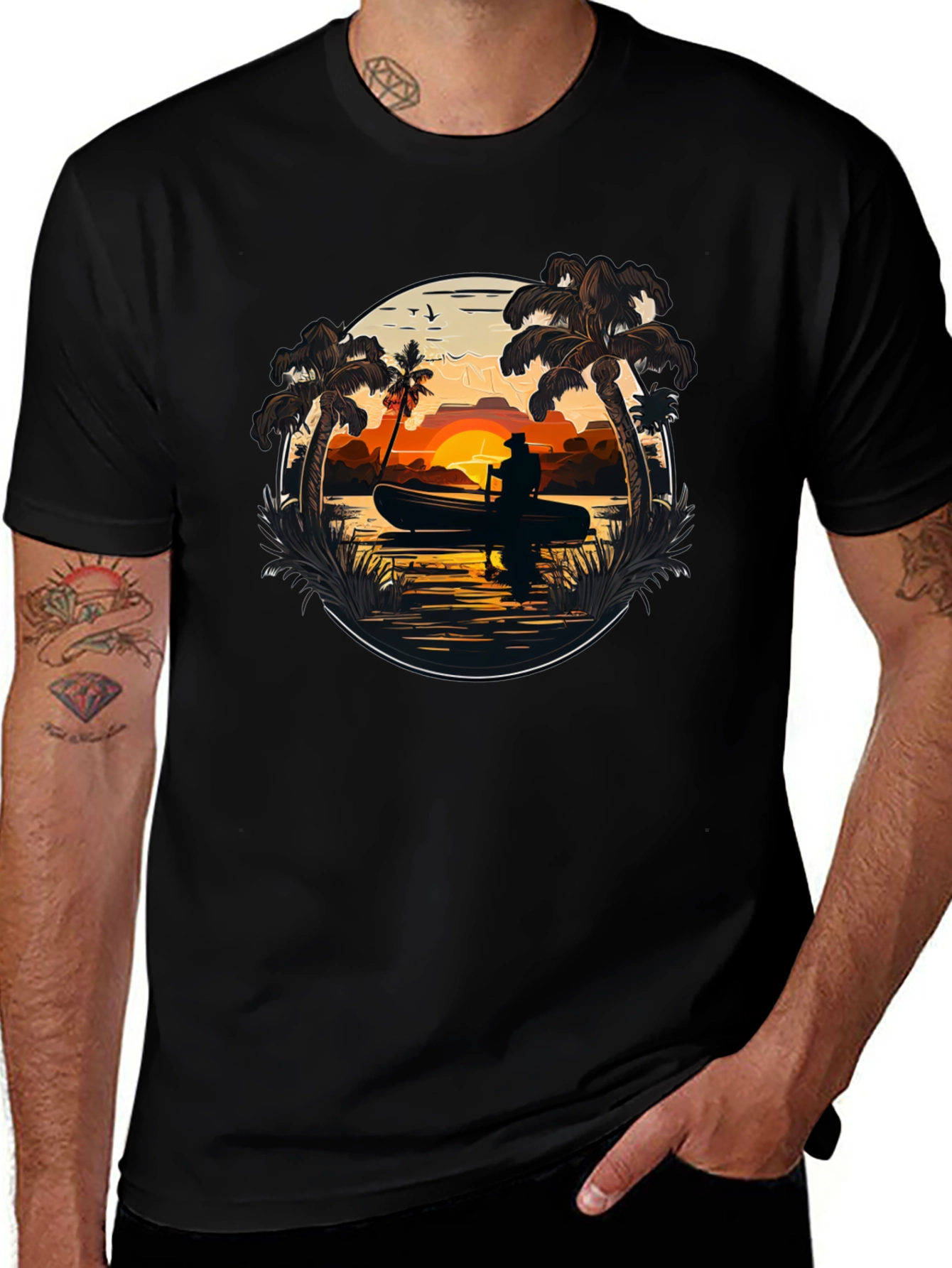 Sunset Canoe T-Shirt - Island Life Tee