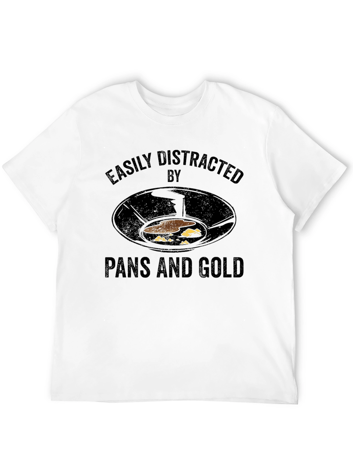 Easily Distracted by Pans and Gold T-Shirt