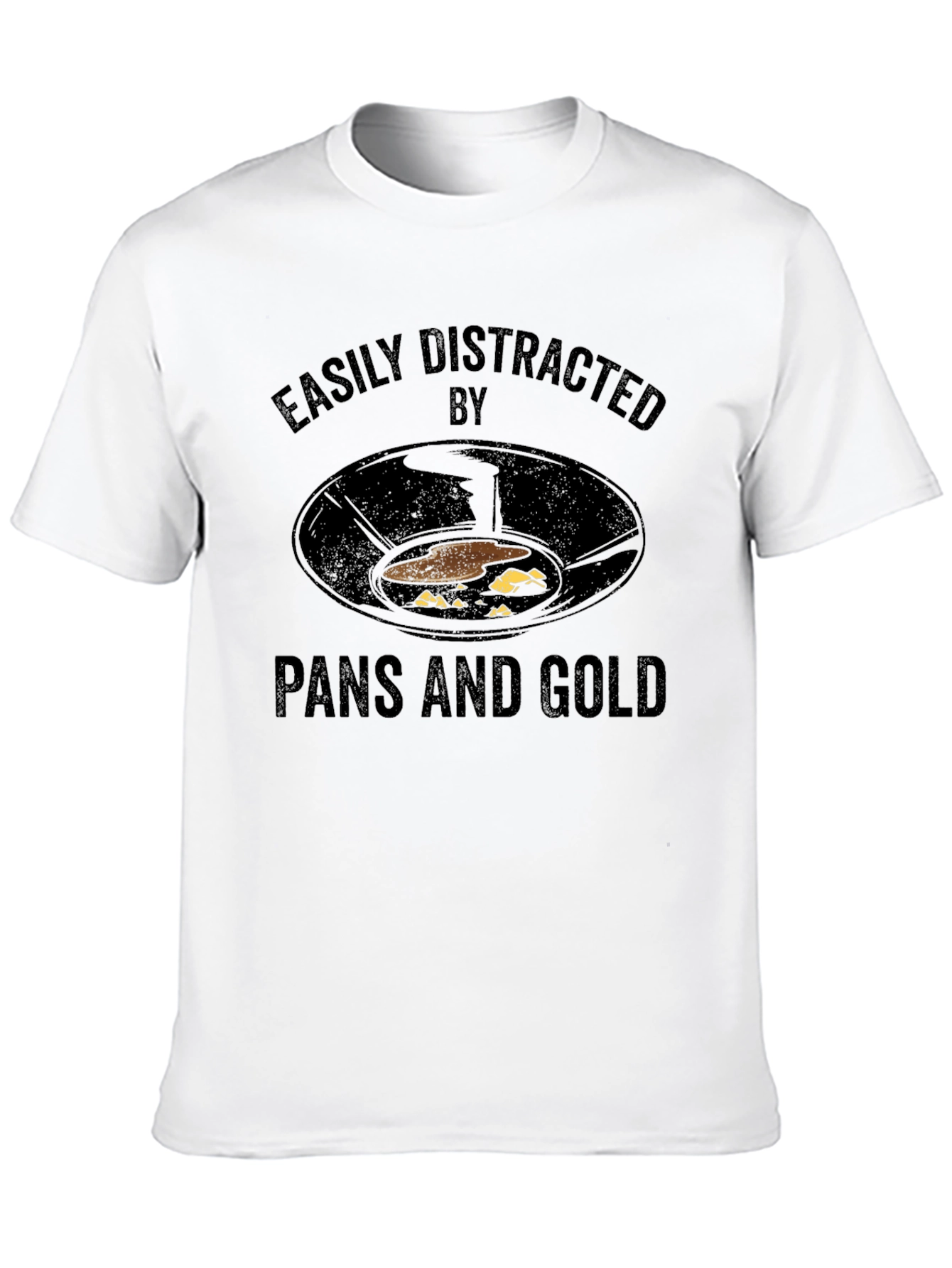 Easily Distracted by Pans and Gold T-Shirt