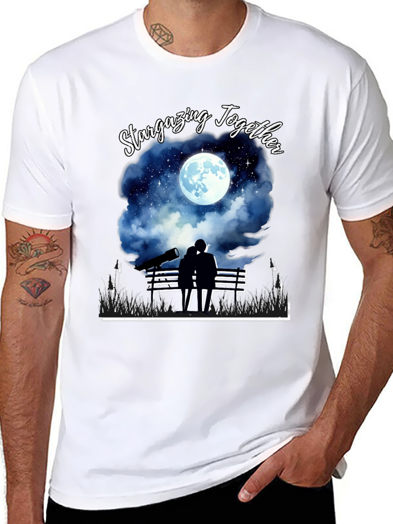 Stargazing Together Graphic T-Shirt