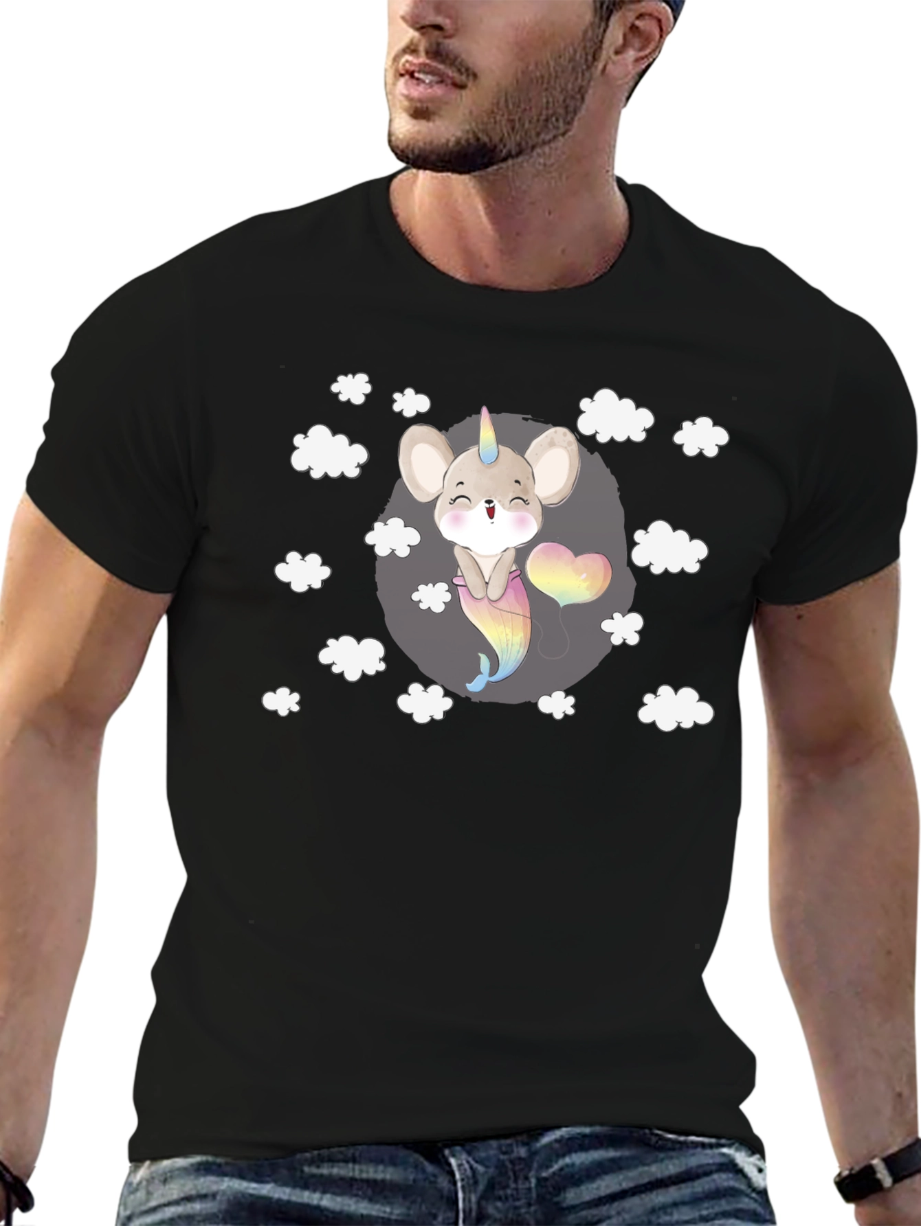 Cute Unicorn Mouse Graphic Tee