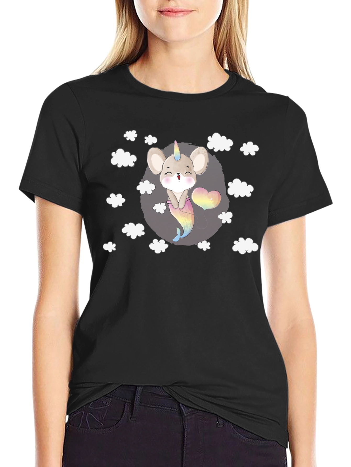Cute Unicorn Mouse Graphic Tee