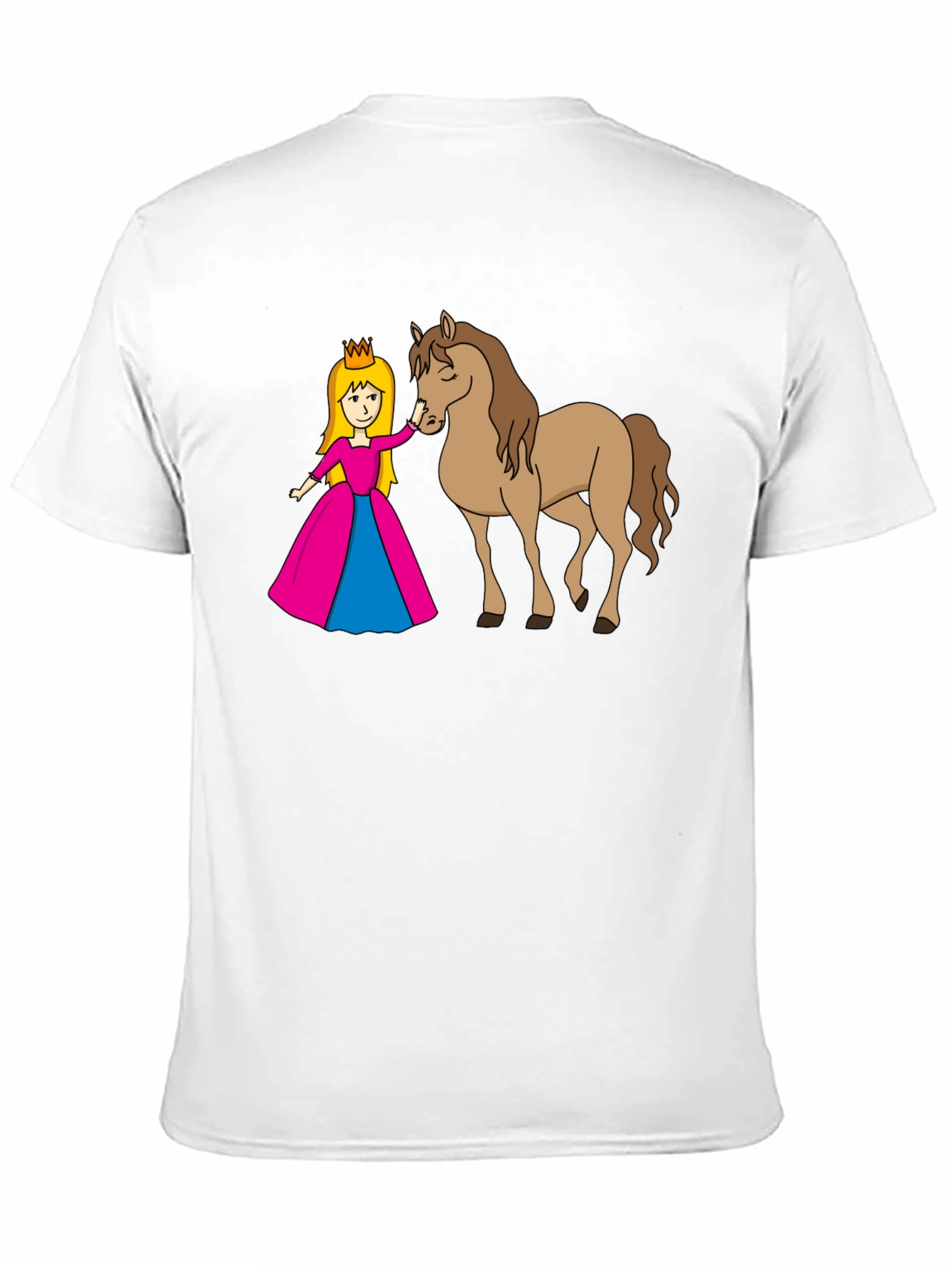 Princess and Horse Black T-Shirt