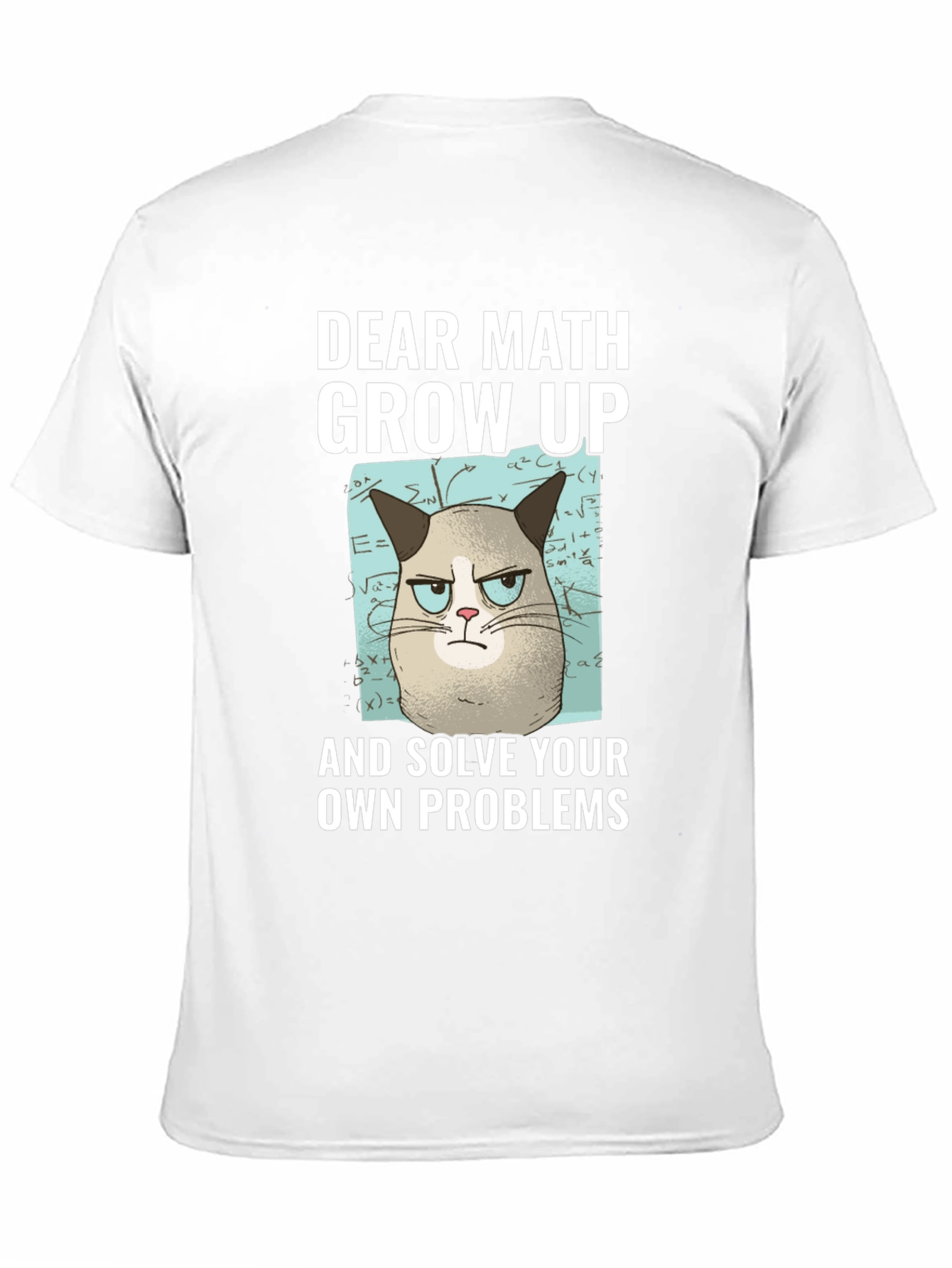 Dear Math Grow Up T-Shirt Grumpy Cat Funny Tee