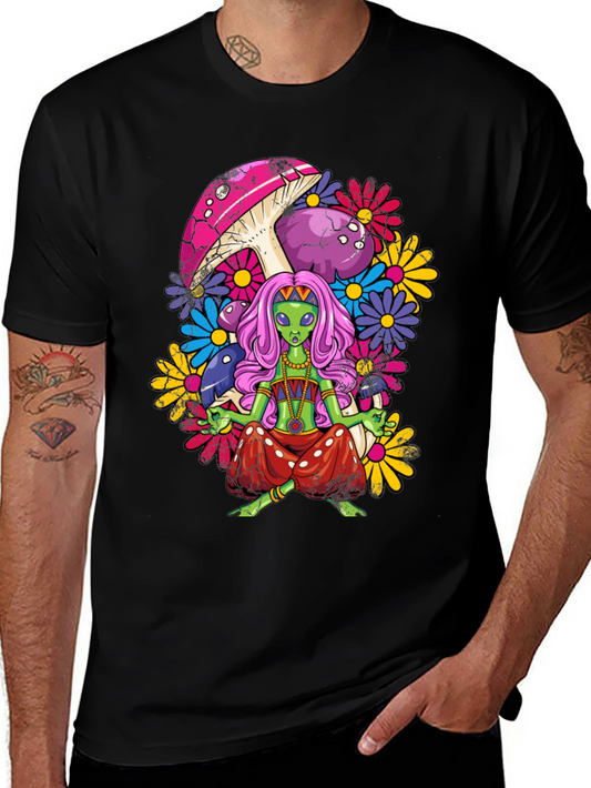 Psychedelic Alien T-Shirt - Colorful & Unique Design