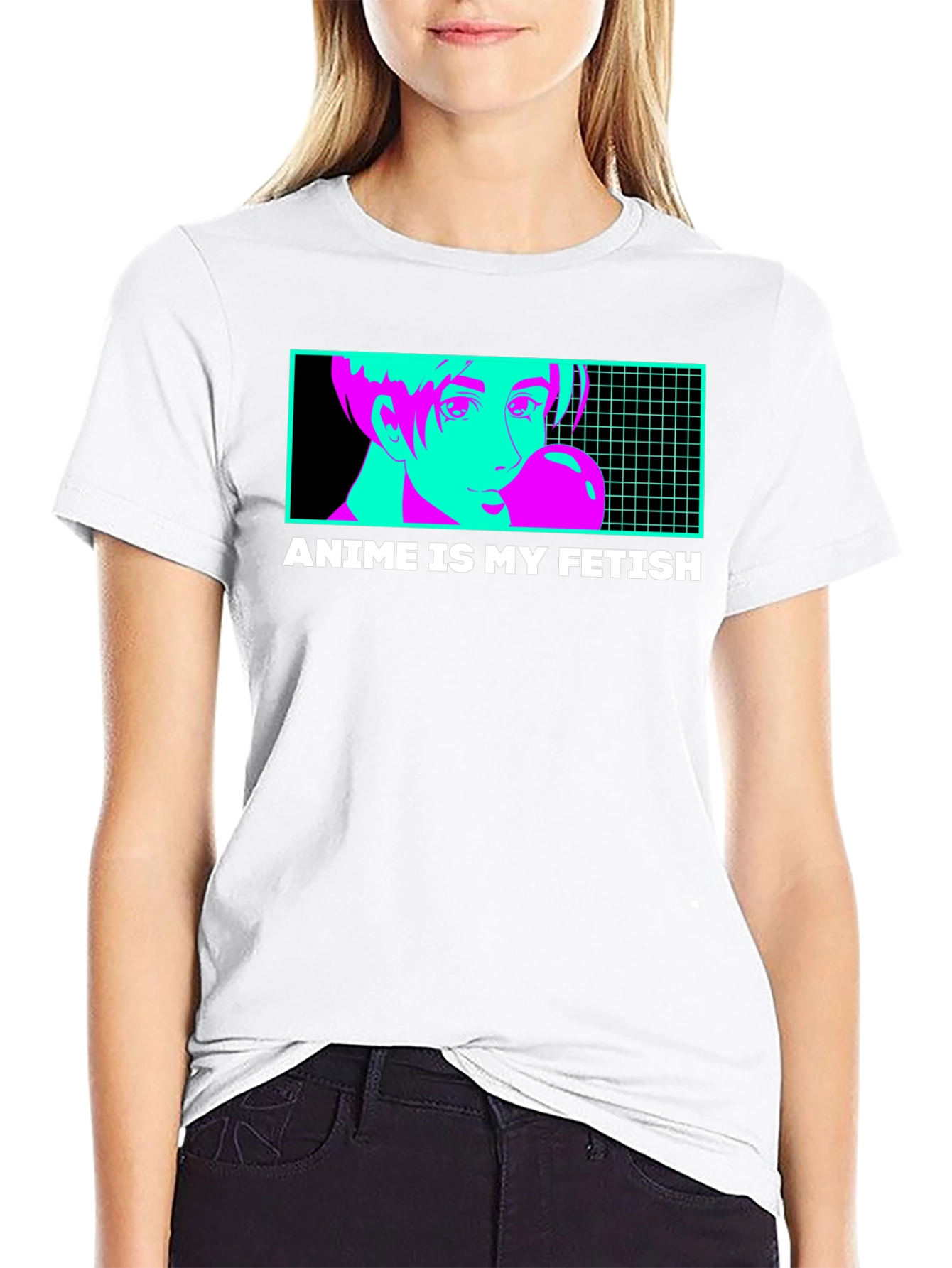 Anime Is My Fetish Graphic T-Shirt - Black
