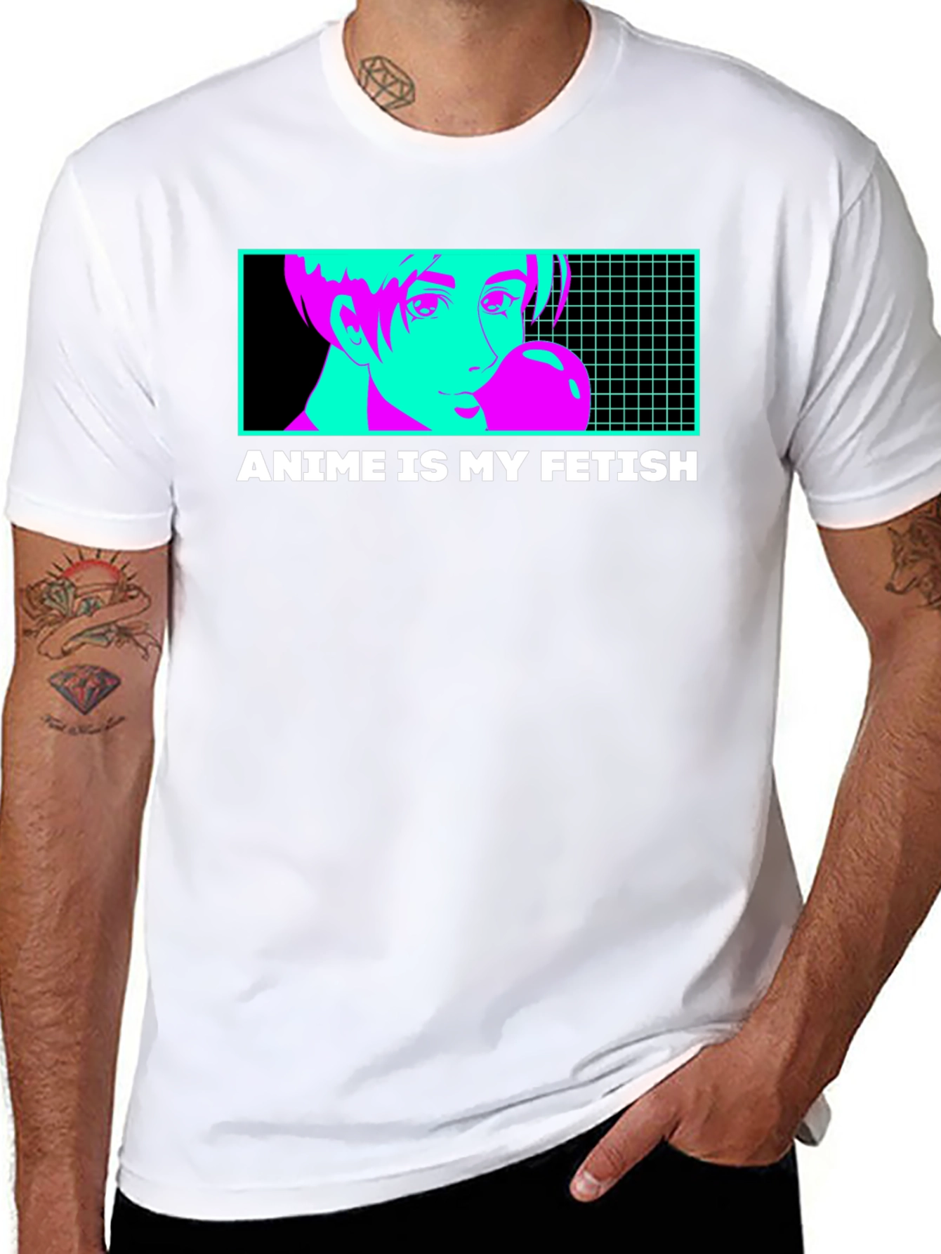 Anime Is My Fetish Graphic T-Shirt - Black