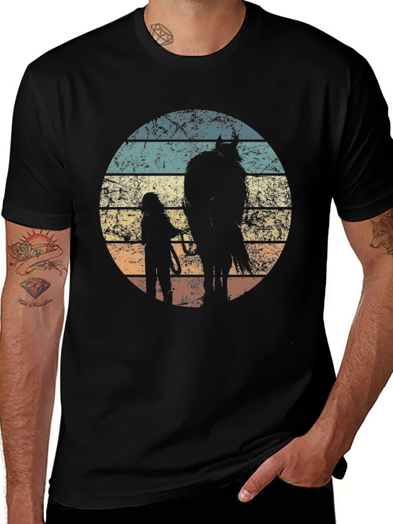 Retro Horse & Rider Graphic Tee