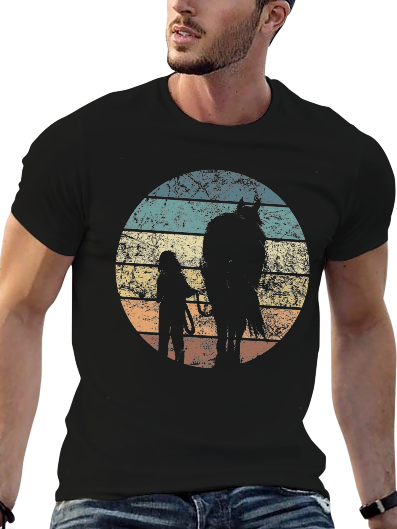 Retro Horse & Rider Graphic Tee