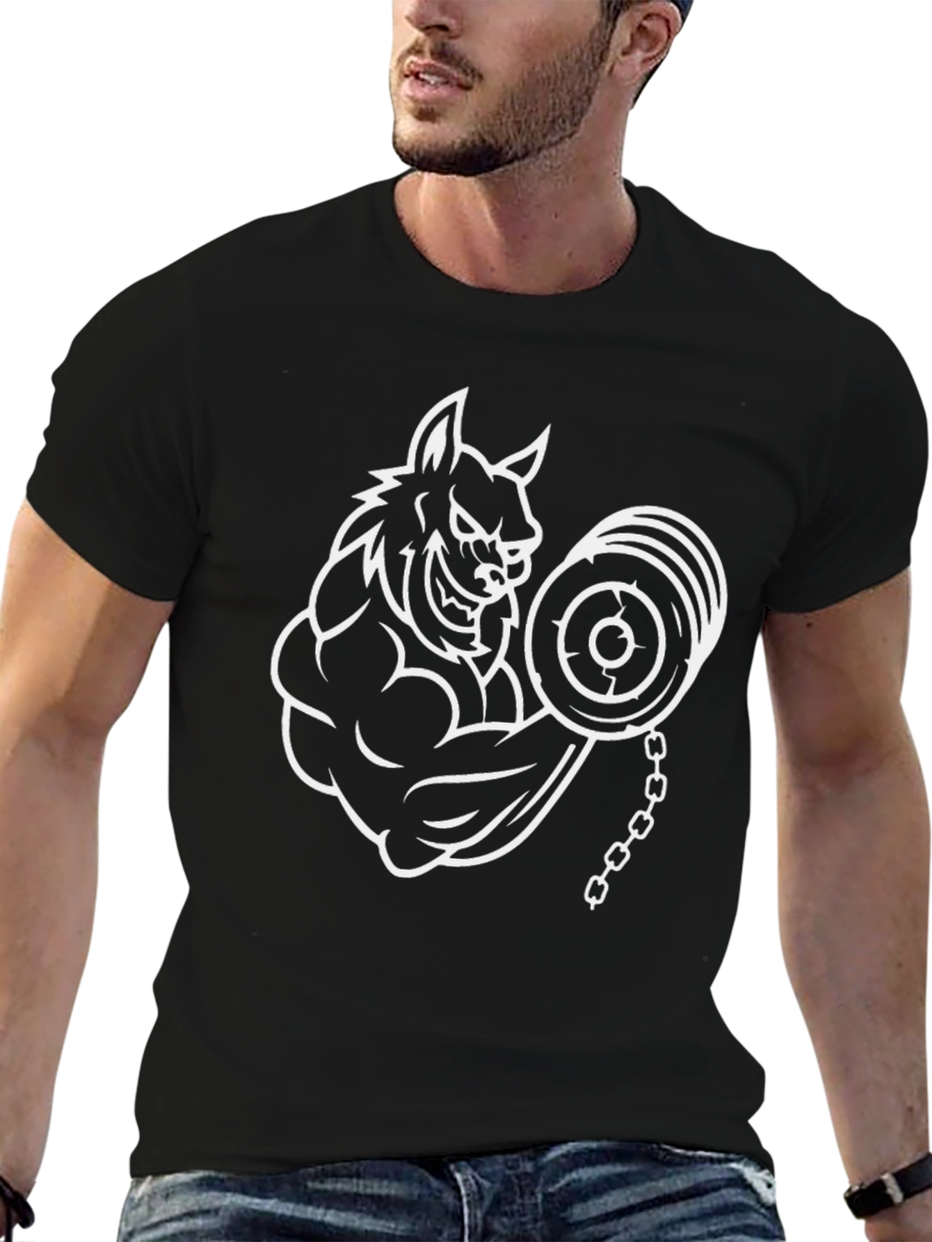 Wolf Gym T-Shirt - Fitness Beast Mode