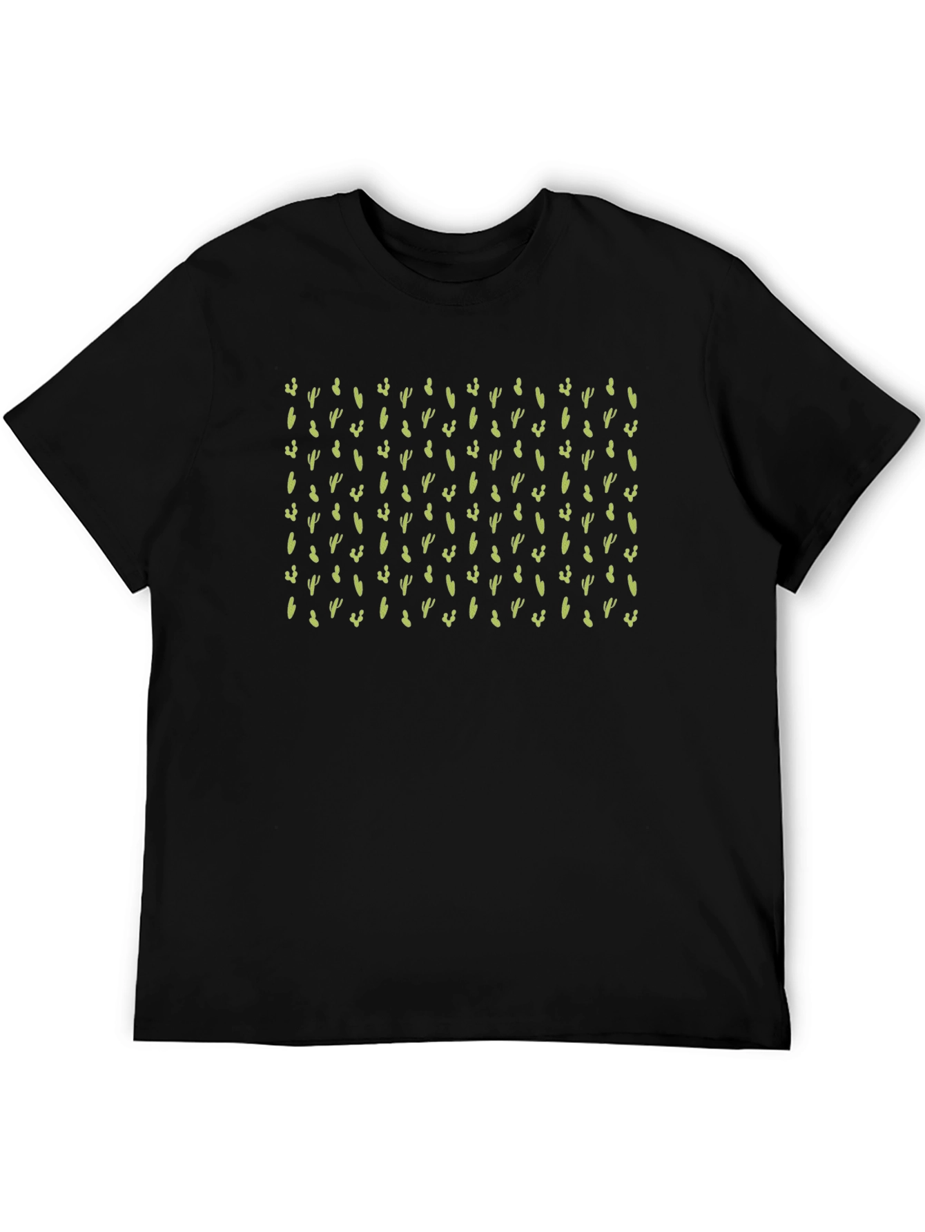 Cactus Print Black T-Shirt