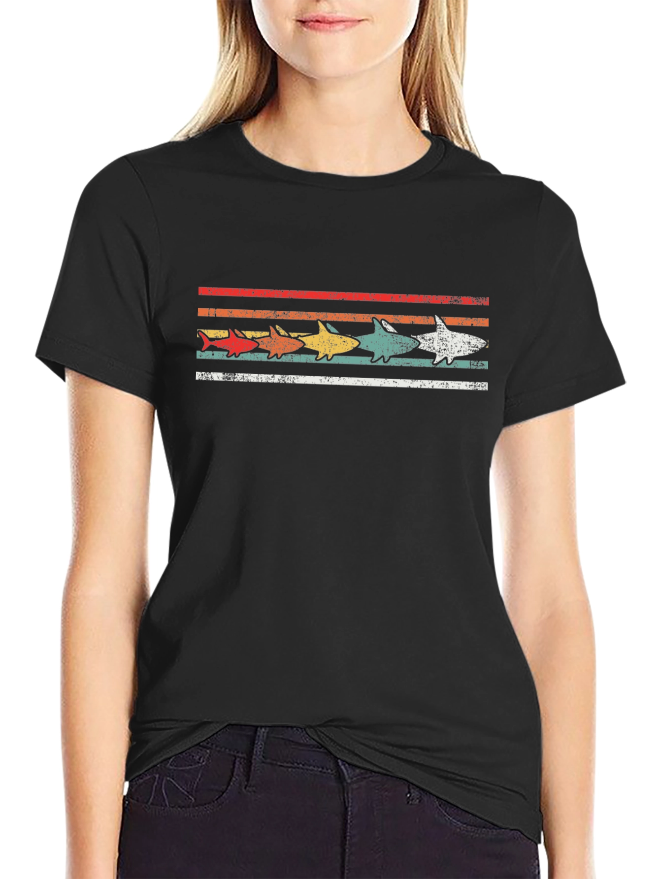 Retro Shark Line T-Shirt