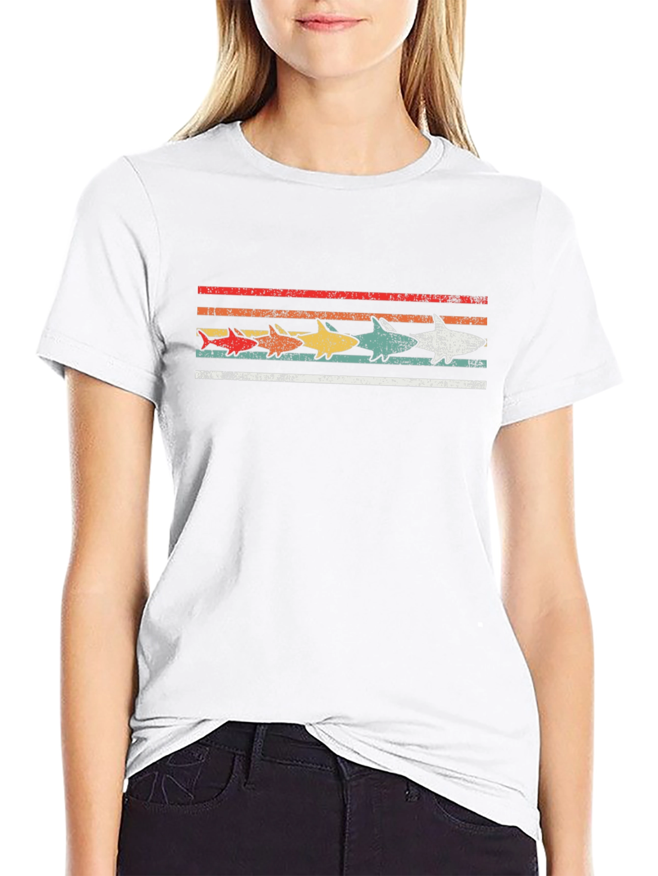 Retro Shark Line T-Shirt