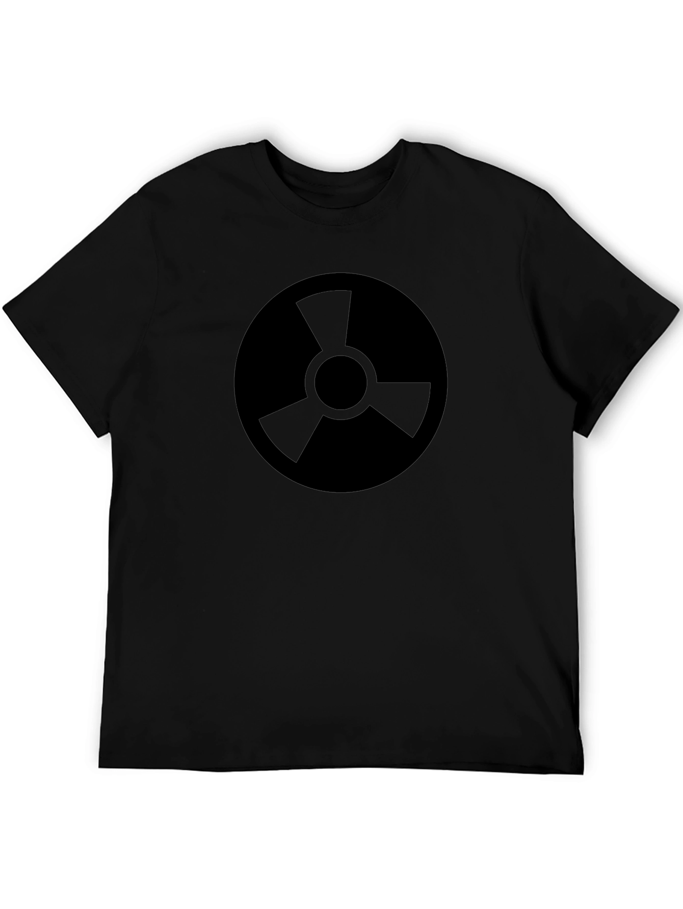 Black Graphic Tee - Round Radiation Symbol