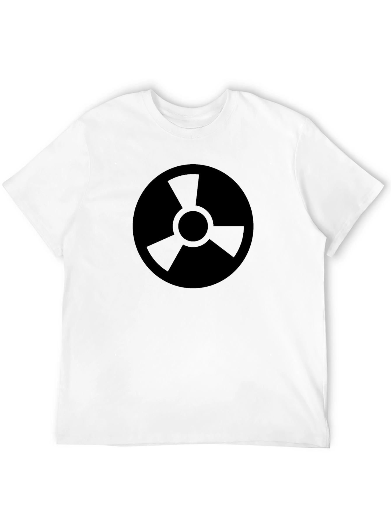 Black Graphic Tee - Round Radiation Symbol