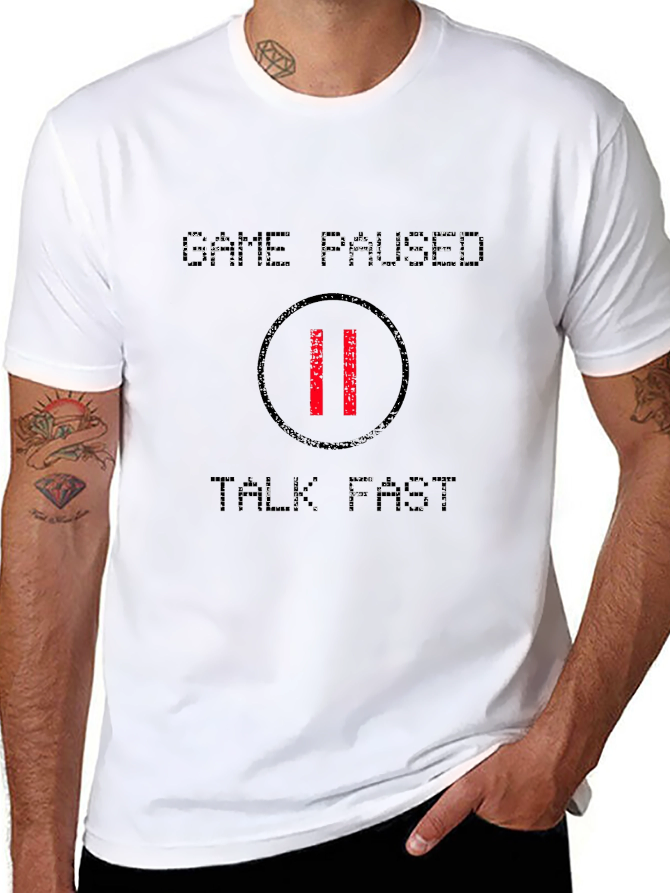 Game Paused Talk Fast Graphic T-Shirt