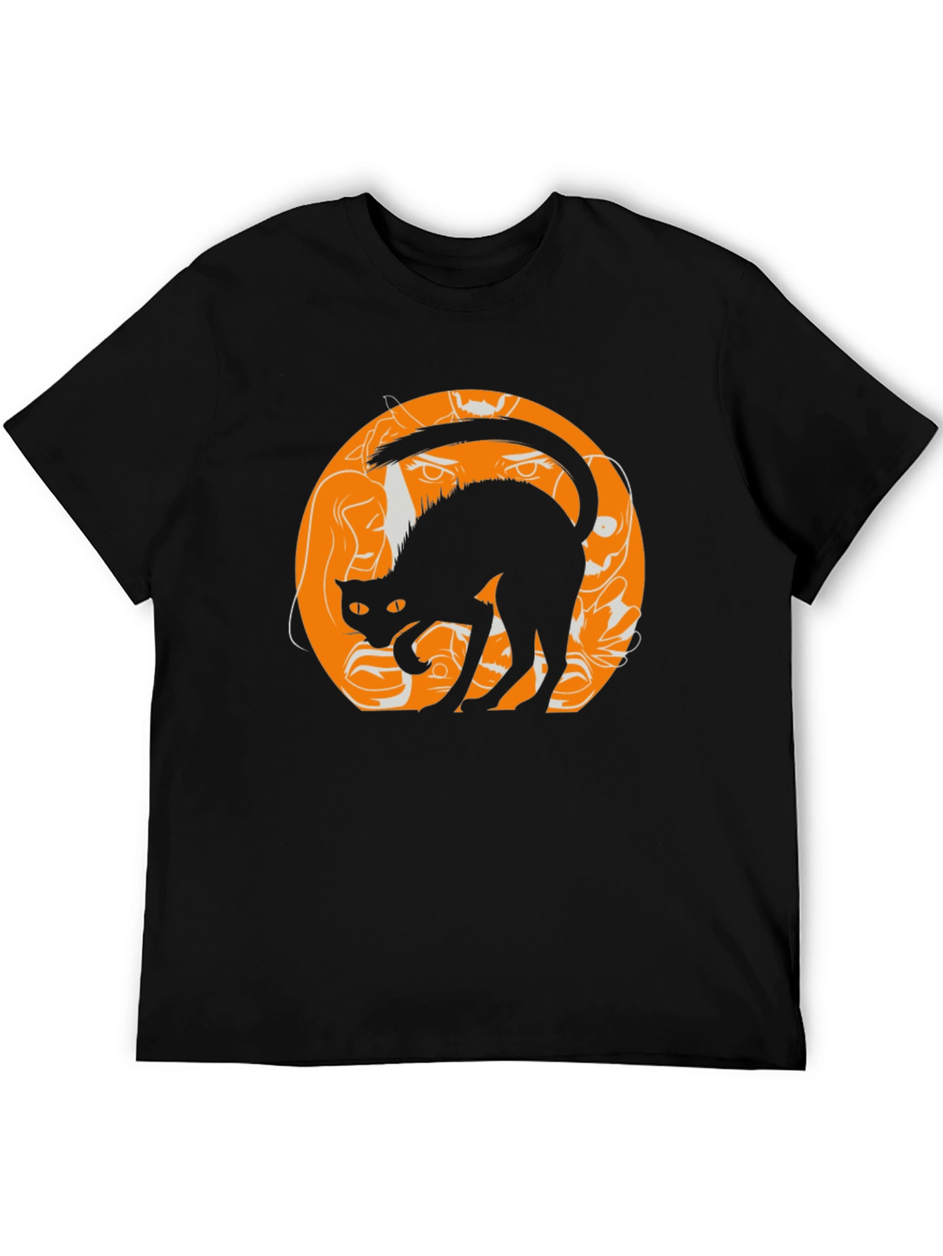 Halloween Black Cat Graphic Tee