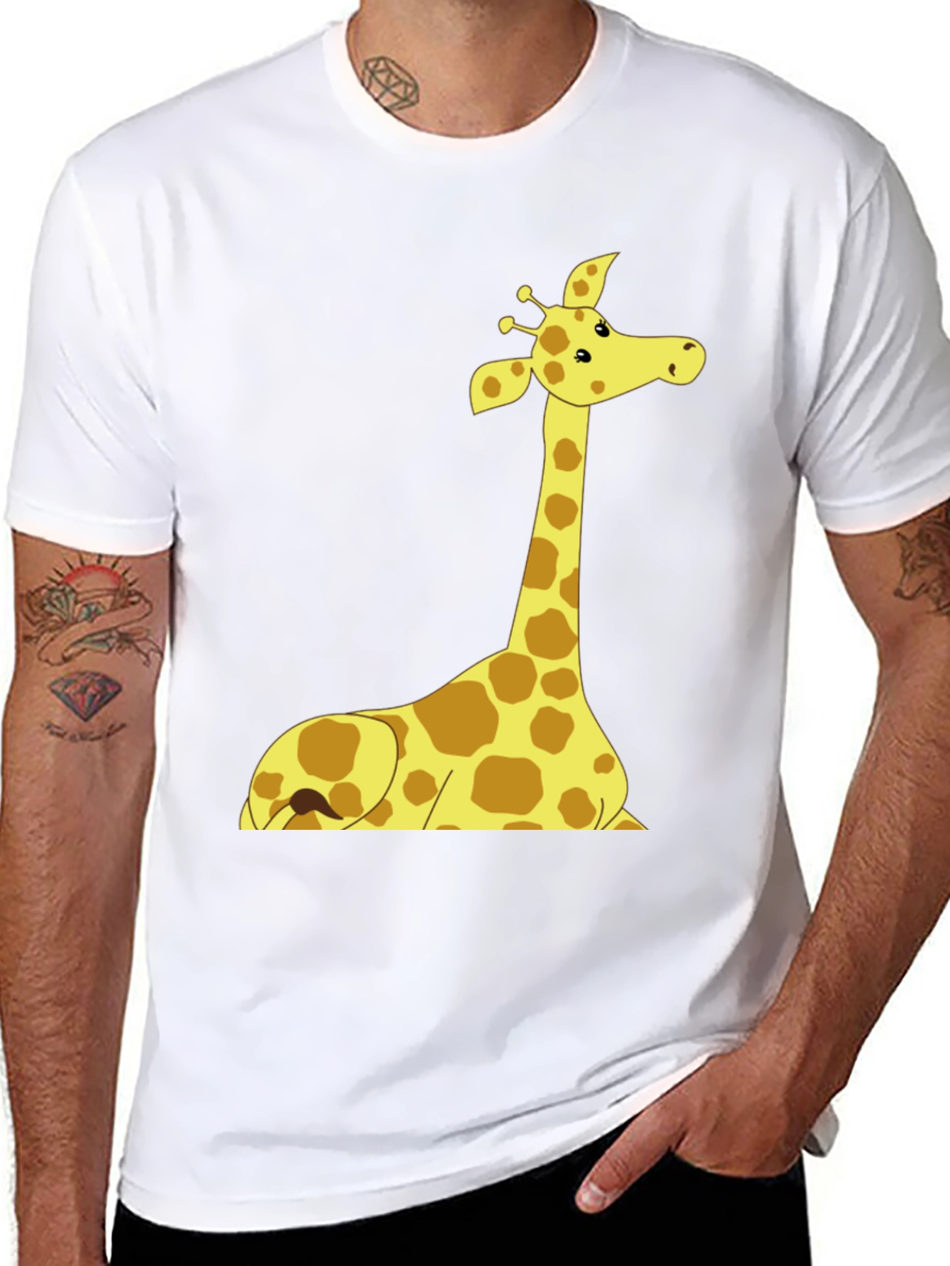 Giraffe Graphic Tee - Fun Animal T-Shirt