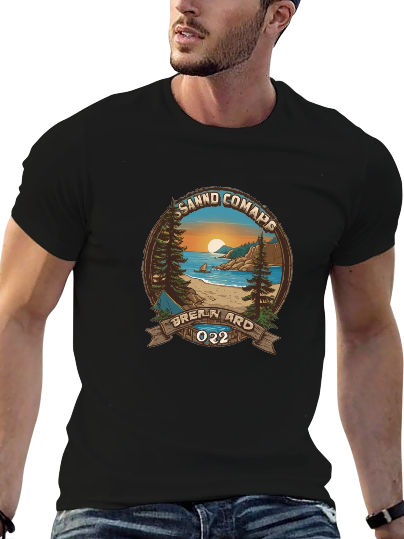 Scenic Sandd Comaps Graphic Tee