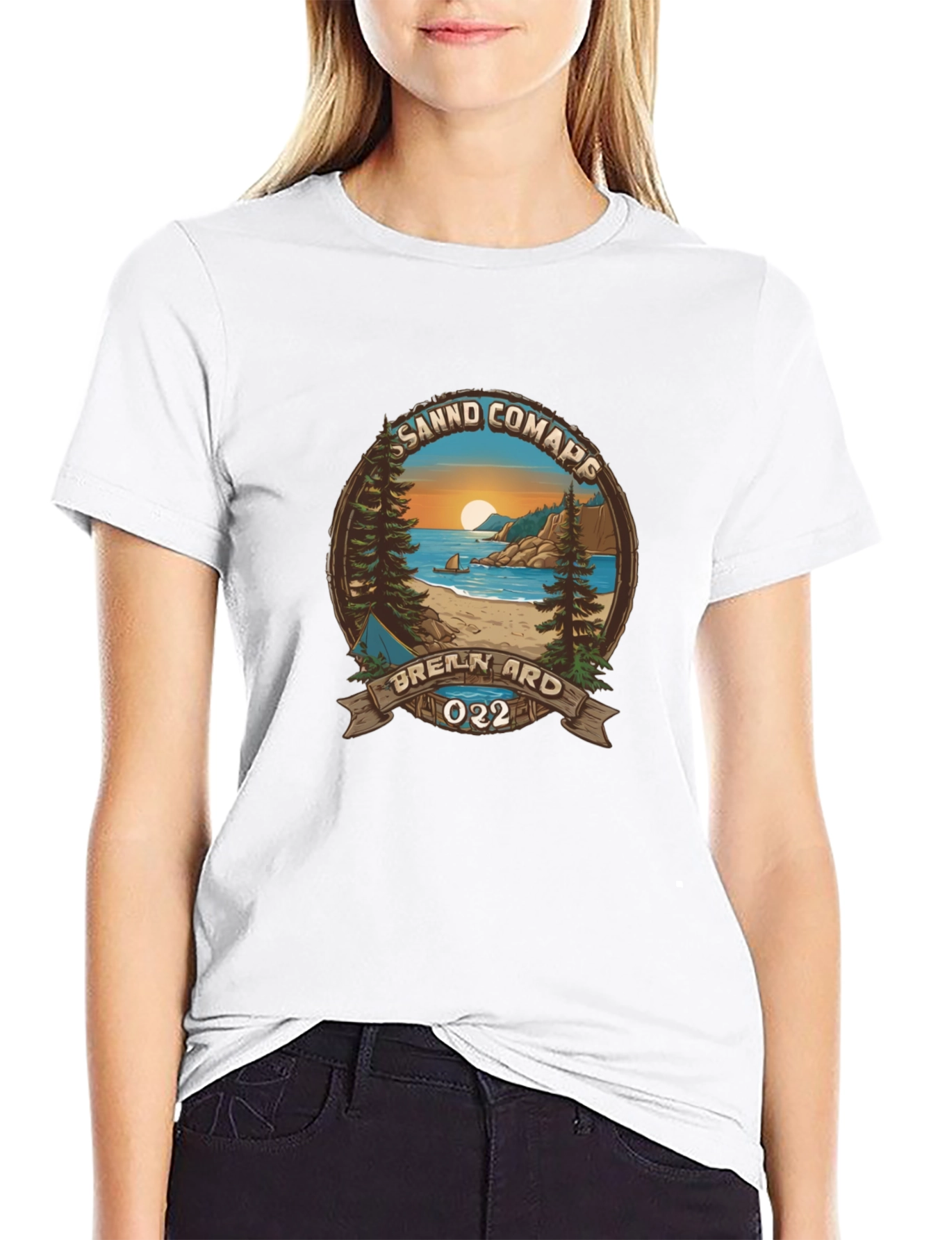 Scenic Sandd Comaps Graphic Tee