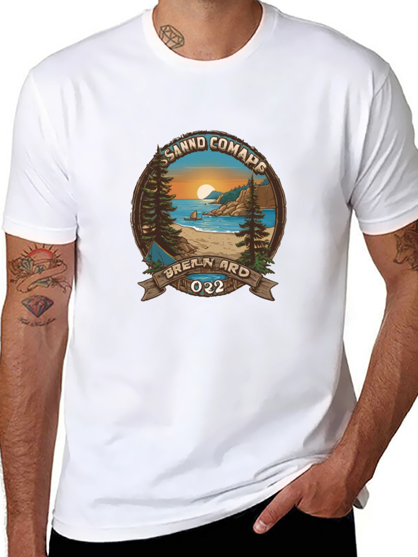 Scenic Sandd Comaps Graphic Tee