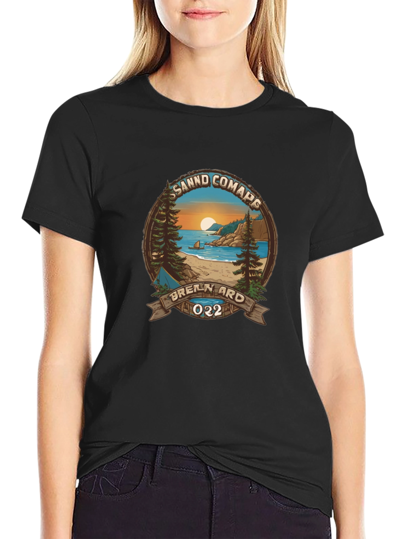 Scenic Sandd Comaps Graphic Tee