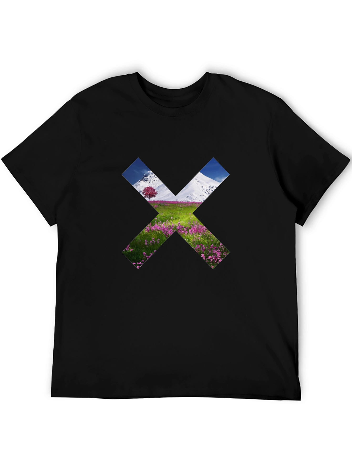 Nature X Graphic T-Shirt - Black