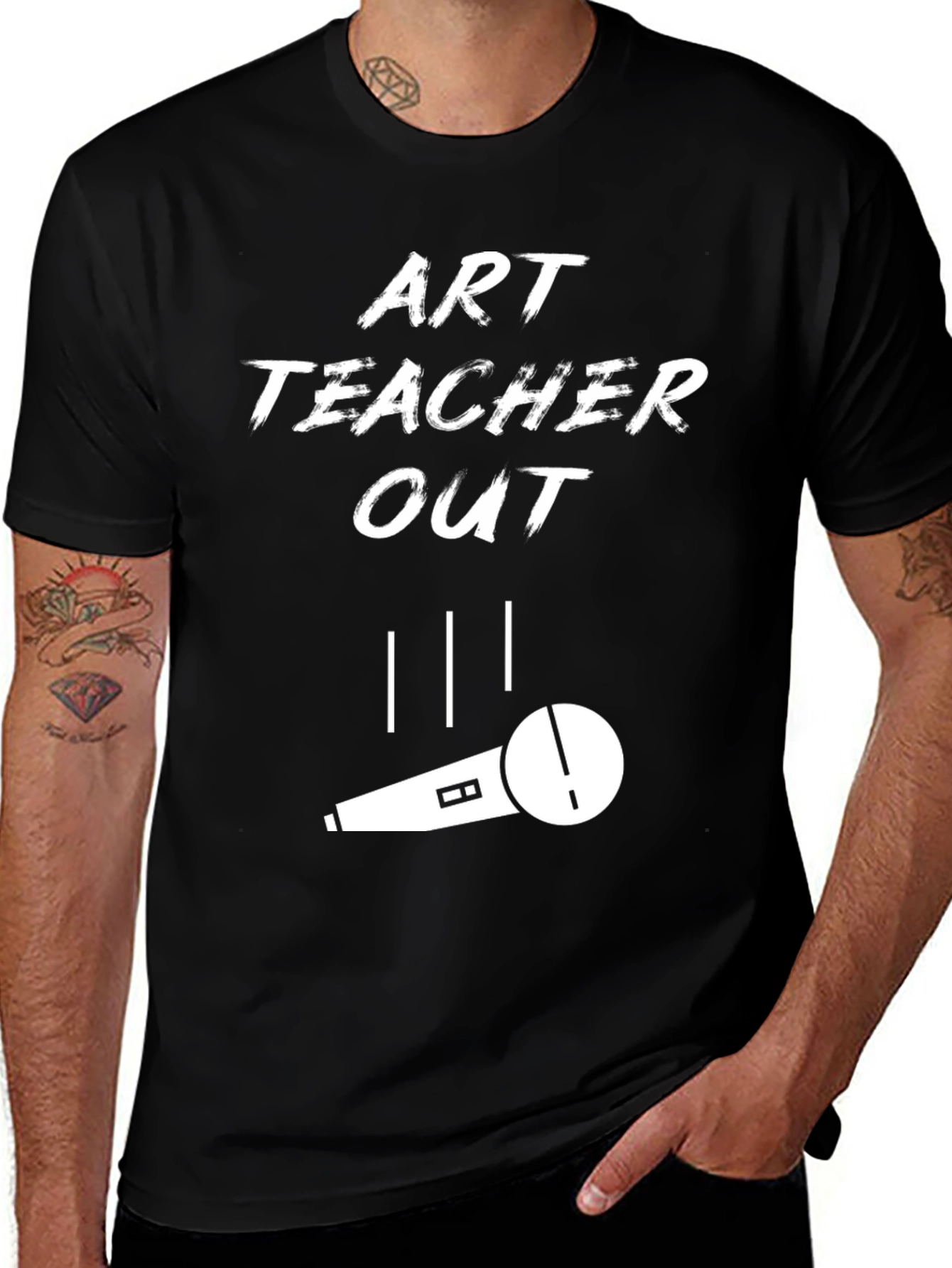 Art Teacher Out Mic Drop Tee