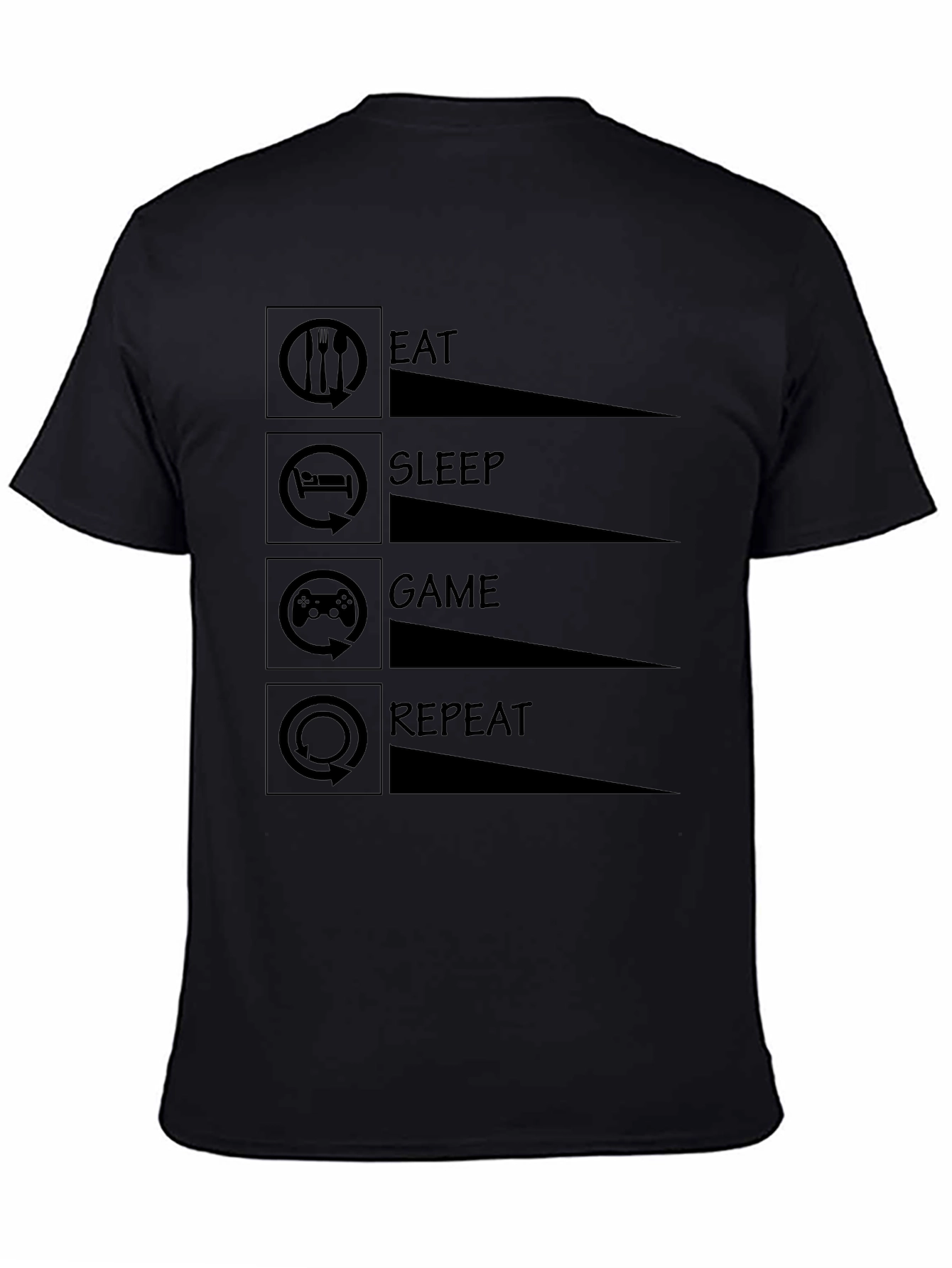 Eat Sleep Game Repeat T-Shirt - Gamer Life Tee