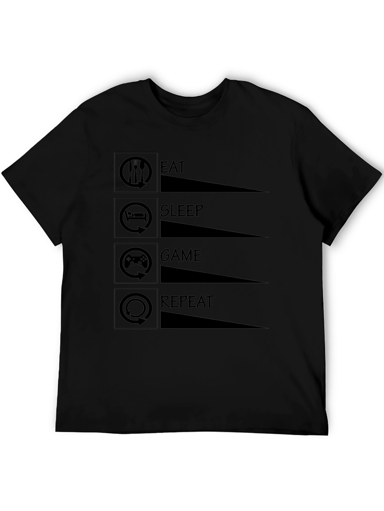 Eat Sleep Game Repeat T-Shirt - Gamer Life Tee