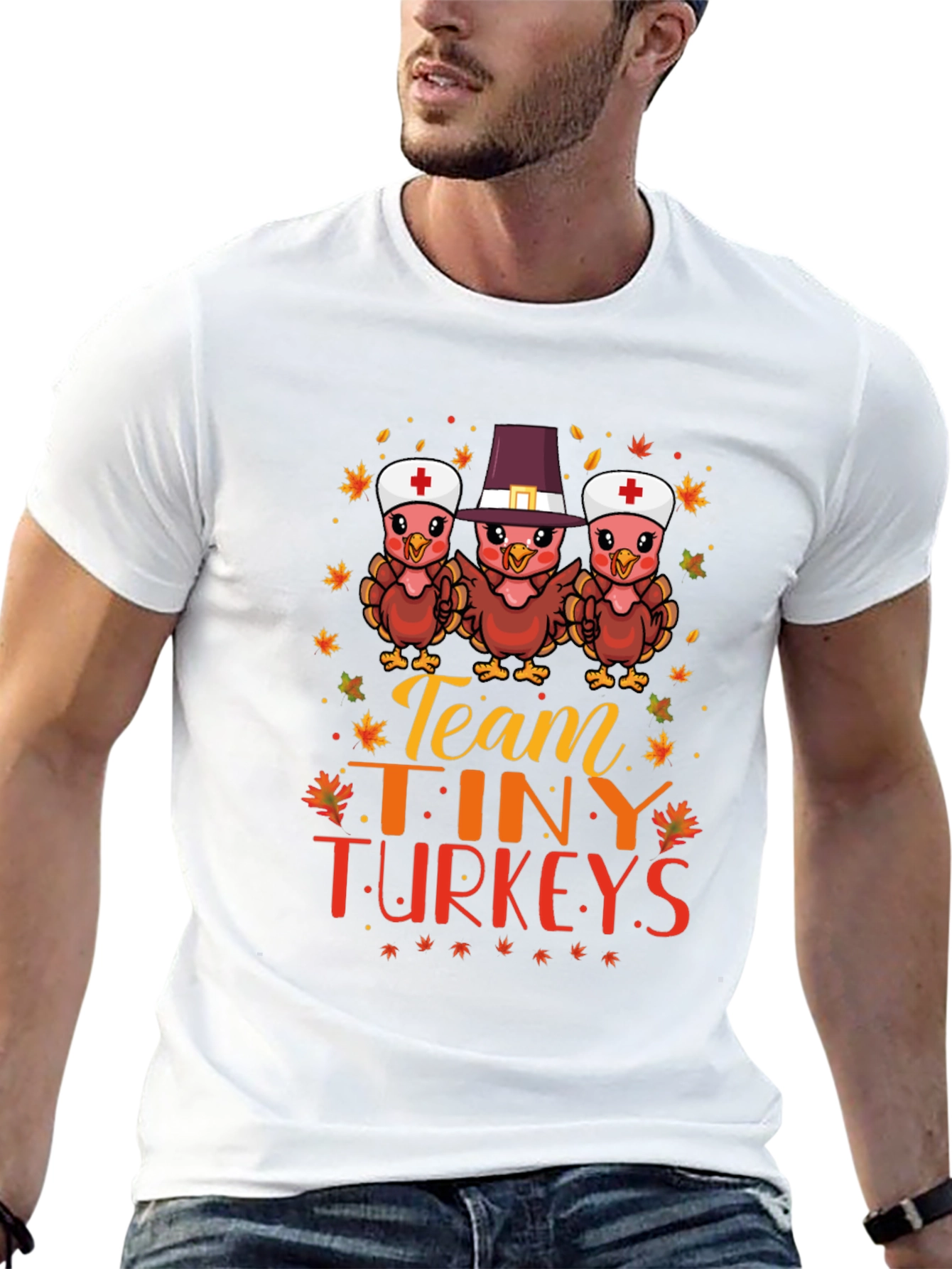 Team Tiny Turkeys Nurse Thanksgiving T-Shirt