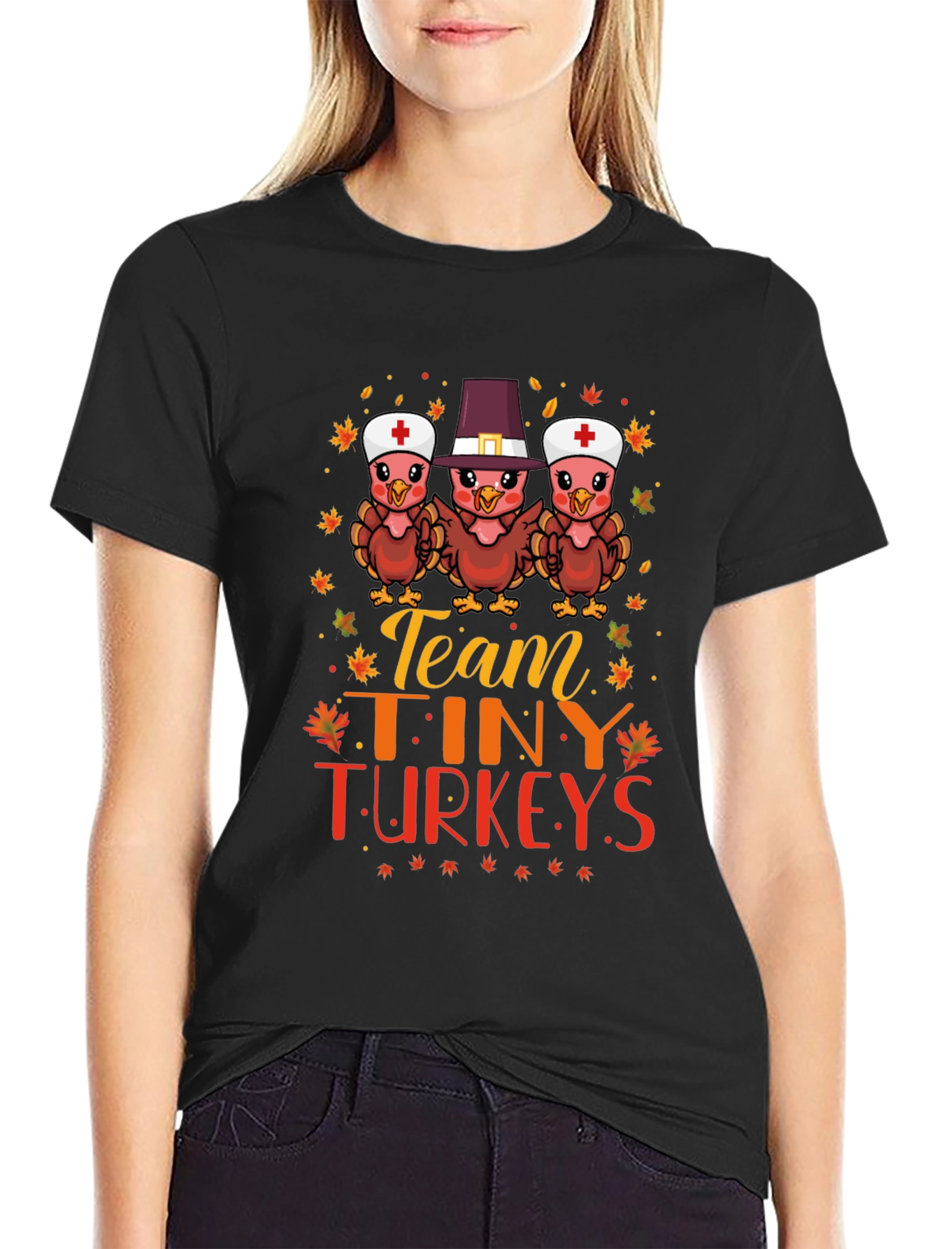 Team Tiny Turkeys Nurse Thanksgiving T-Shirt