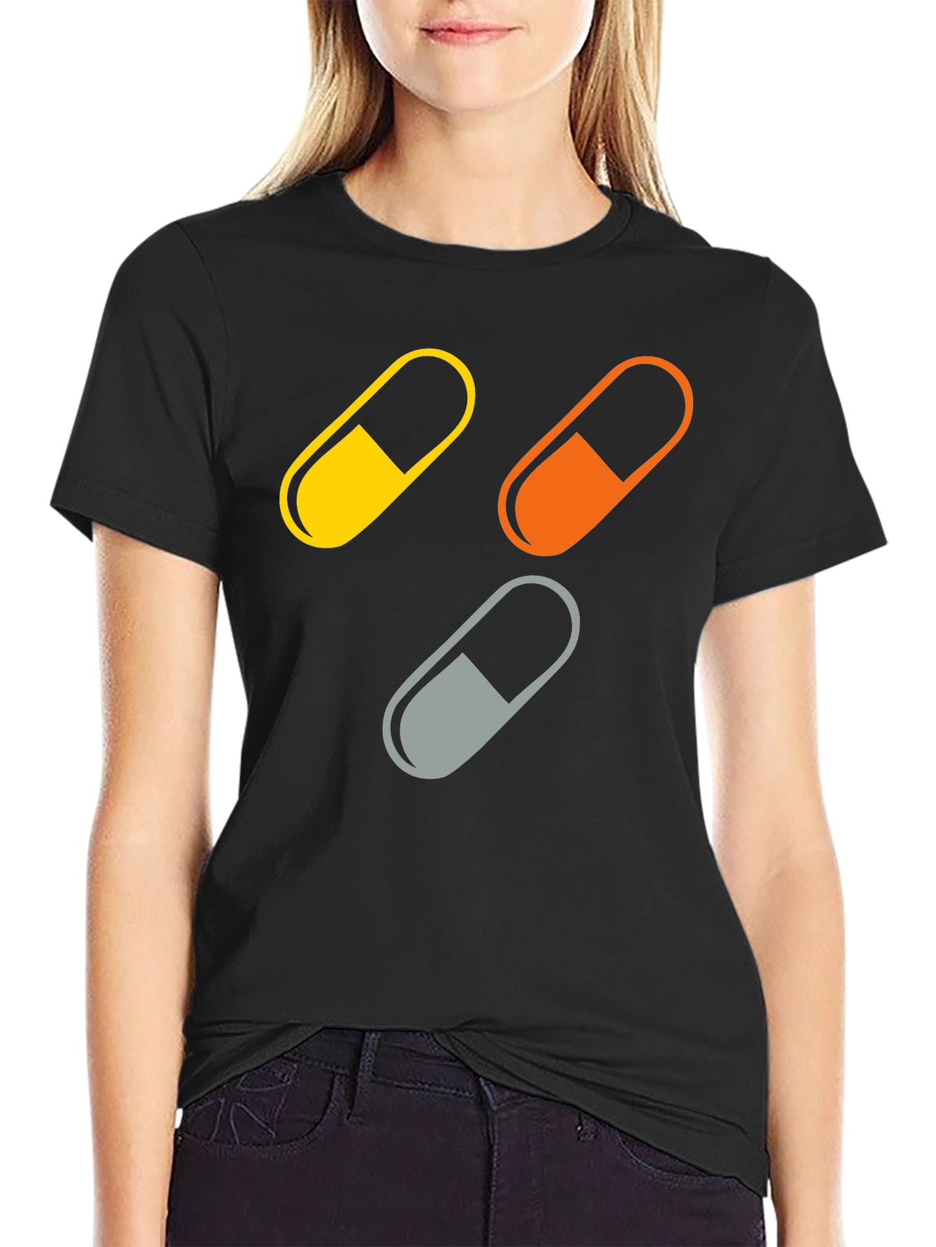 Pill Capsule Graphic Print Mens T-Shirt