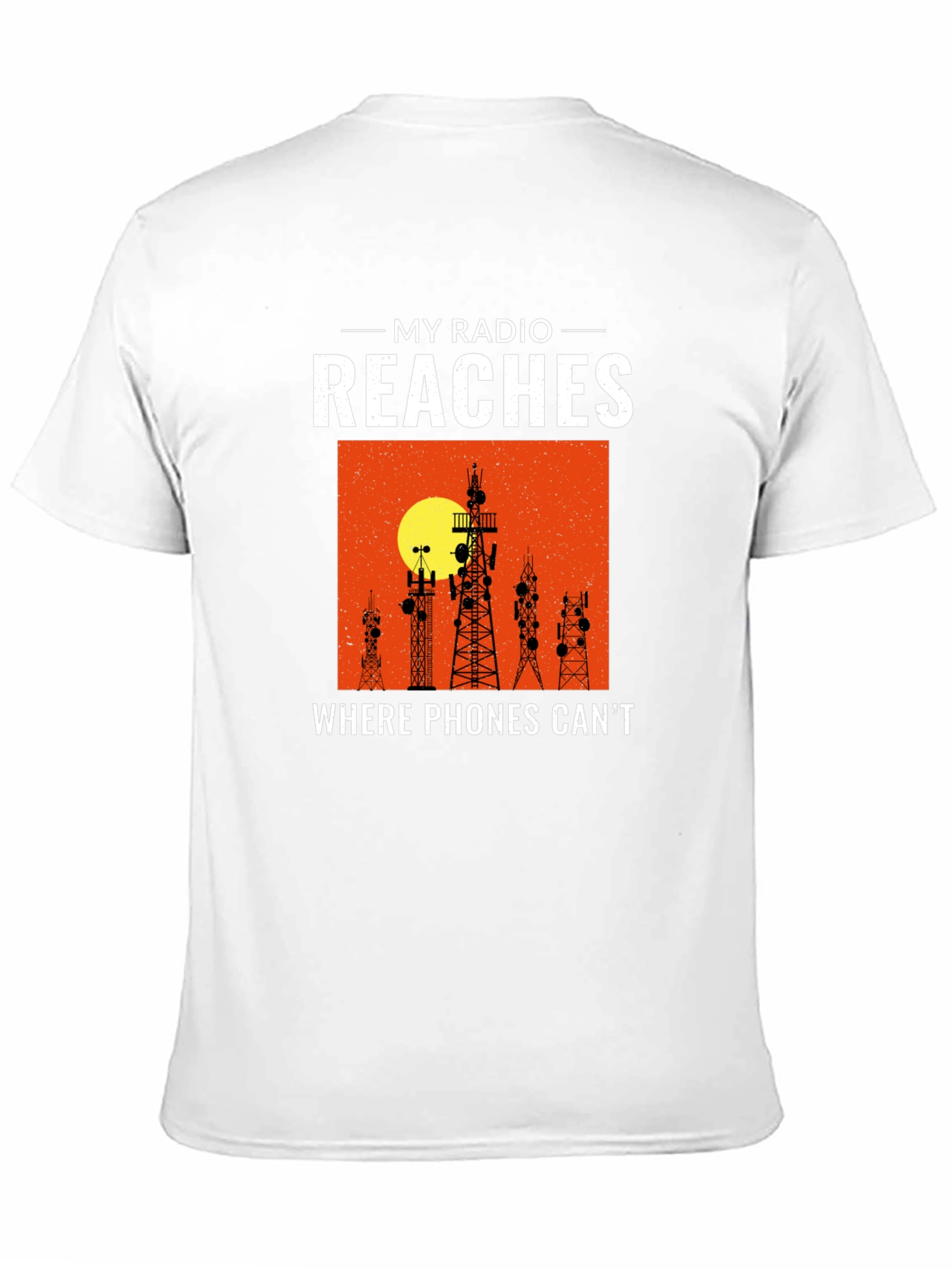 My Radio Reaches T-Shirt Ham Radio Operator Gift