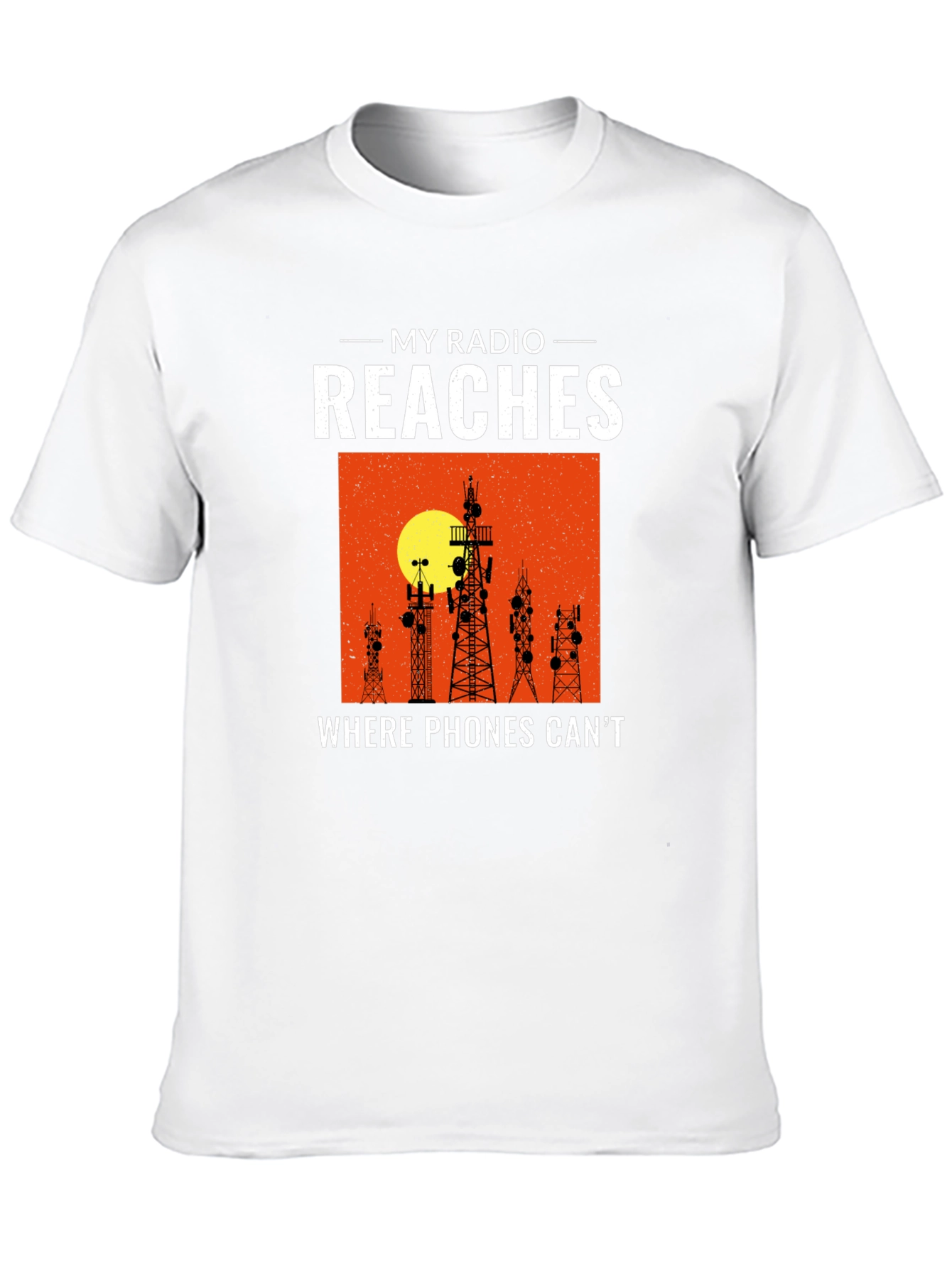 My Radio Reaches T-Shirt Ham Radio Operator Gift