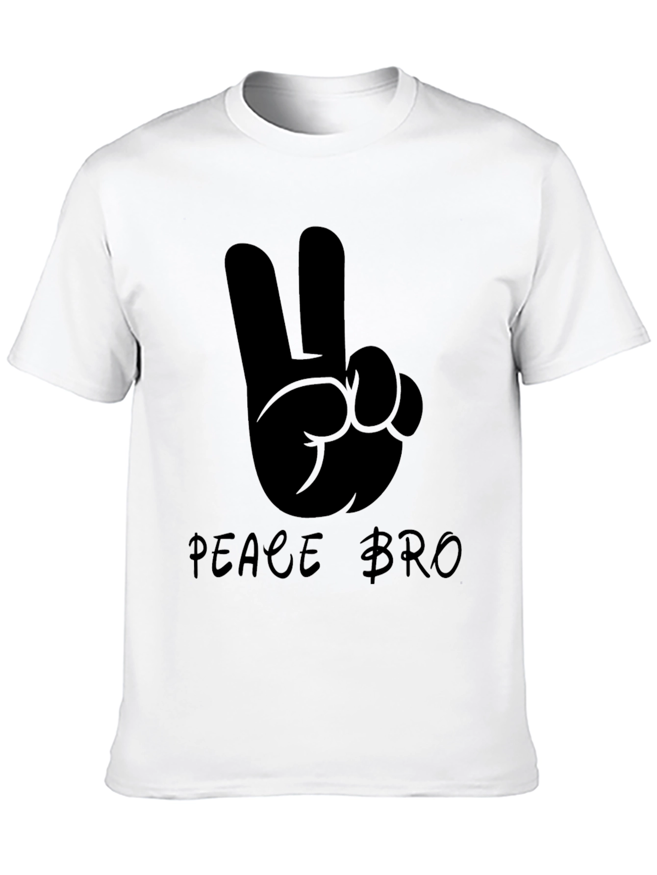 Peace Bro Graphic T-Shirt - Black