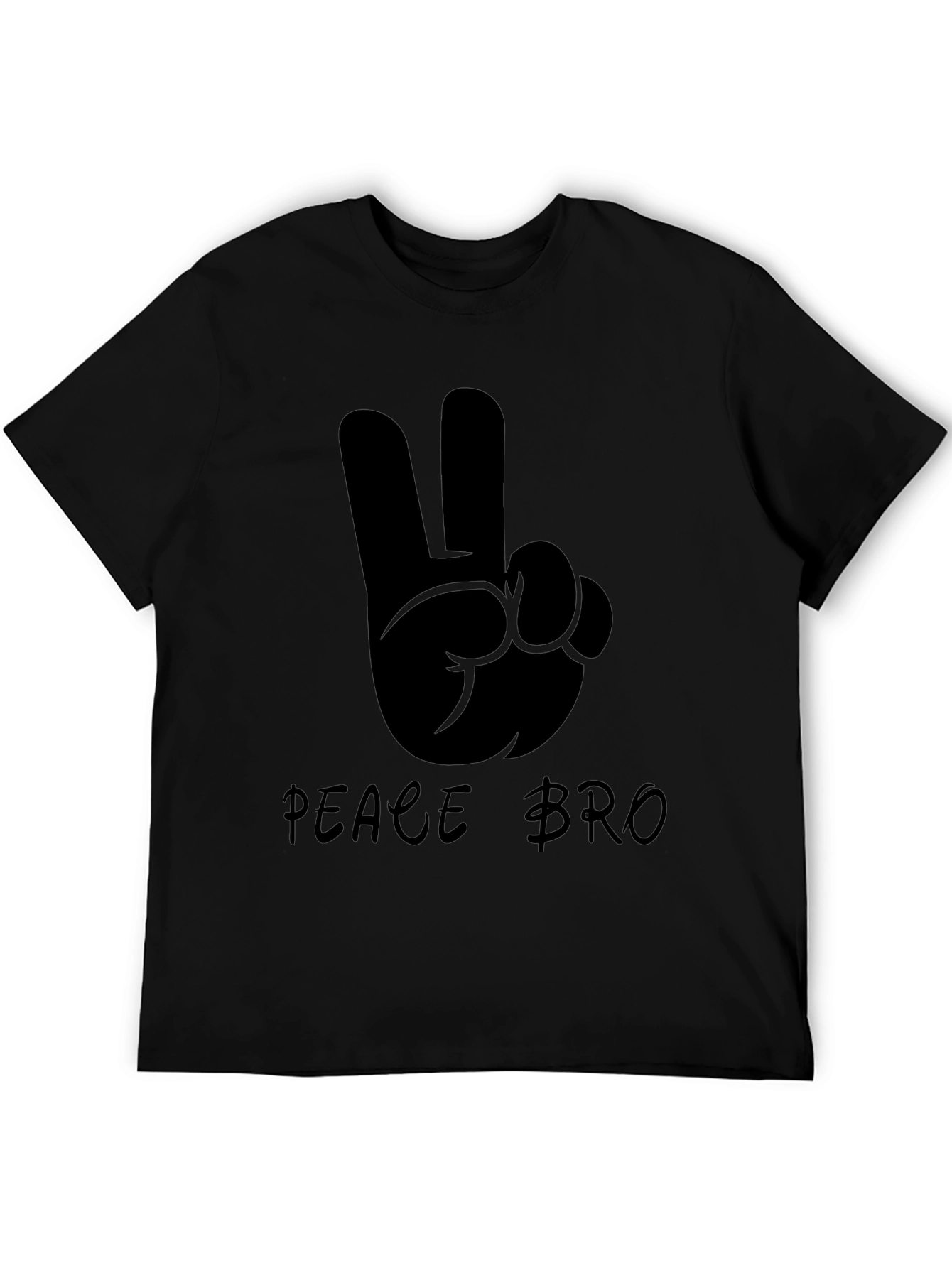 Peace Bro Graphic T-Shirt - Black