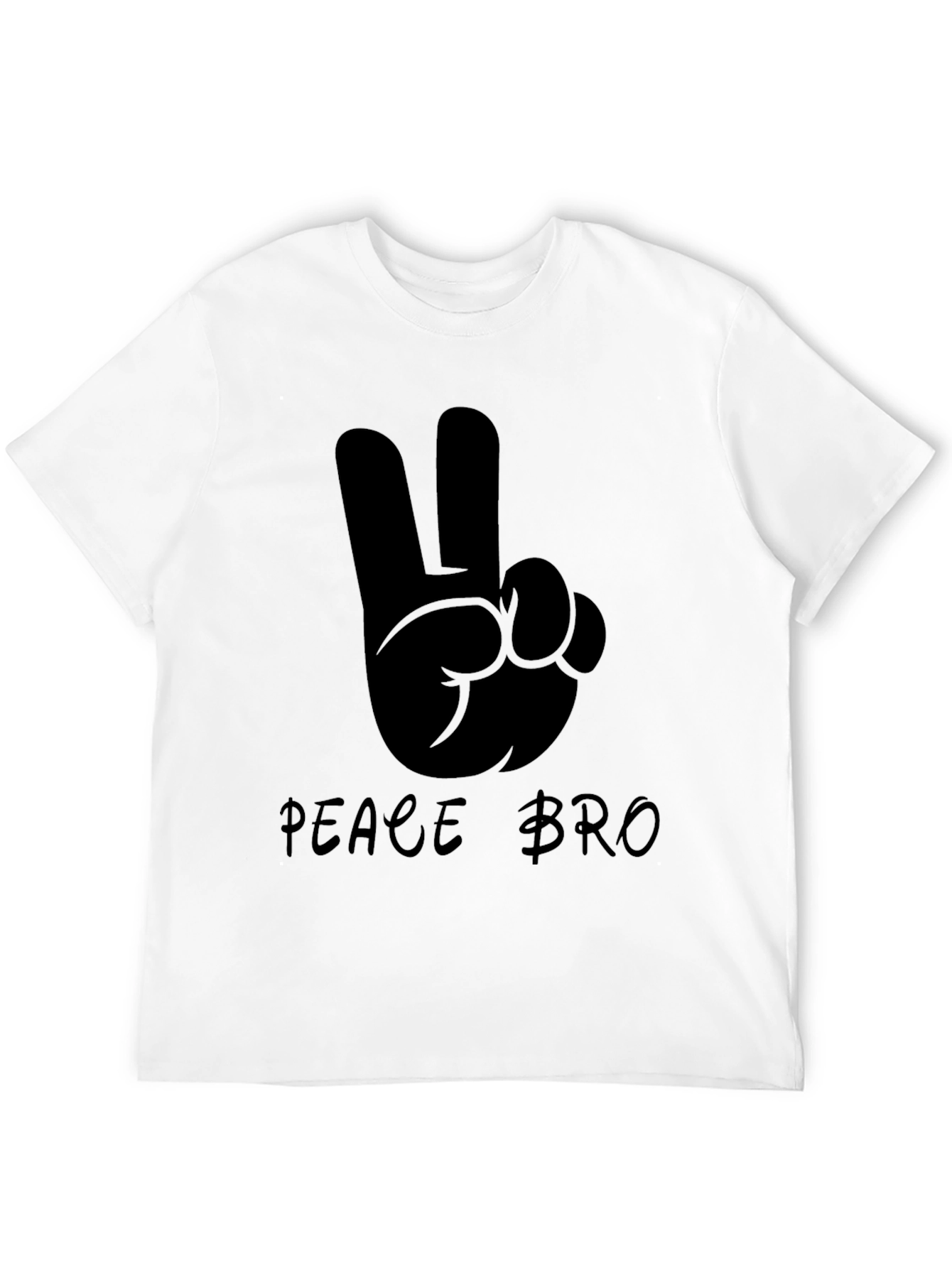 Peace Bro Graphic T-Shirt - Black
