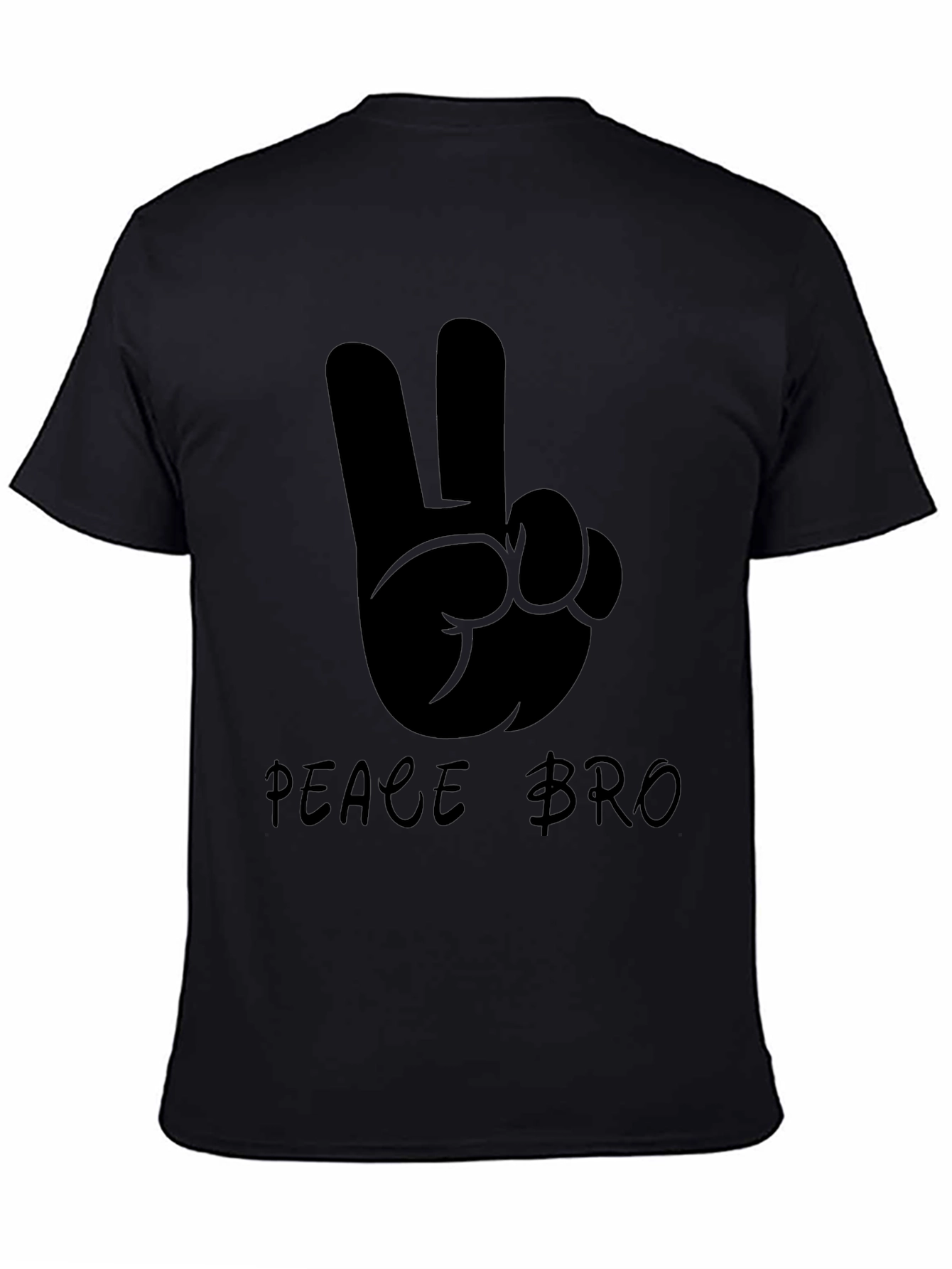 Peace Bro Graphic T-Shirt - Black