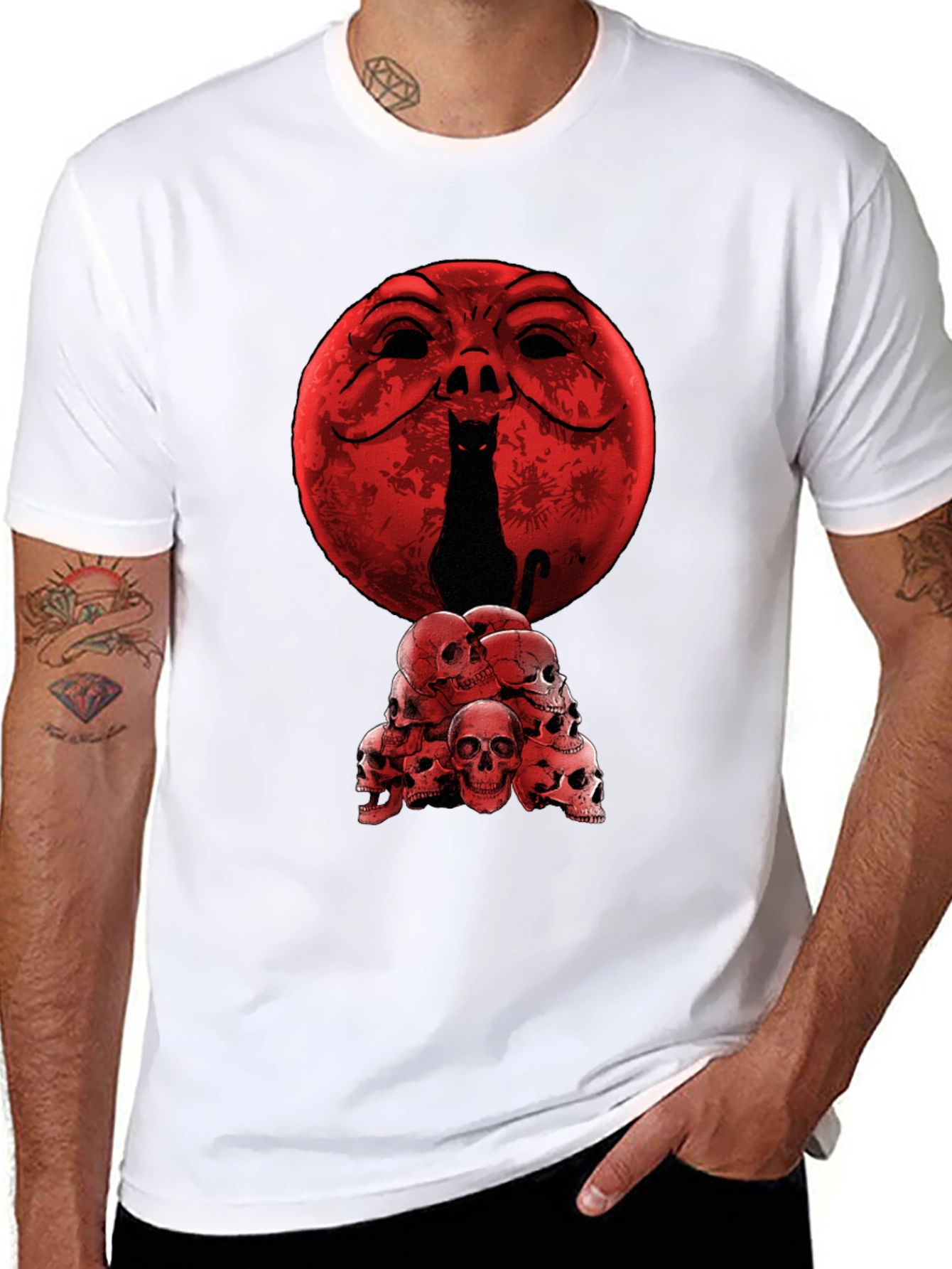 Cat Skull Moon T-Shirt