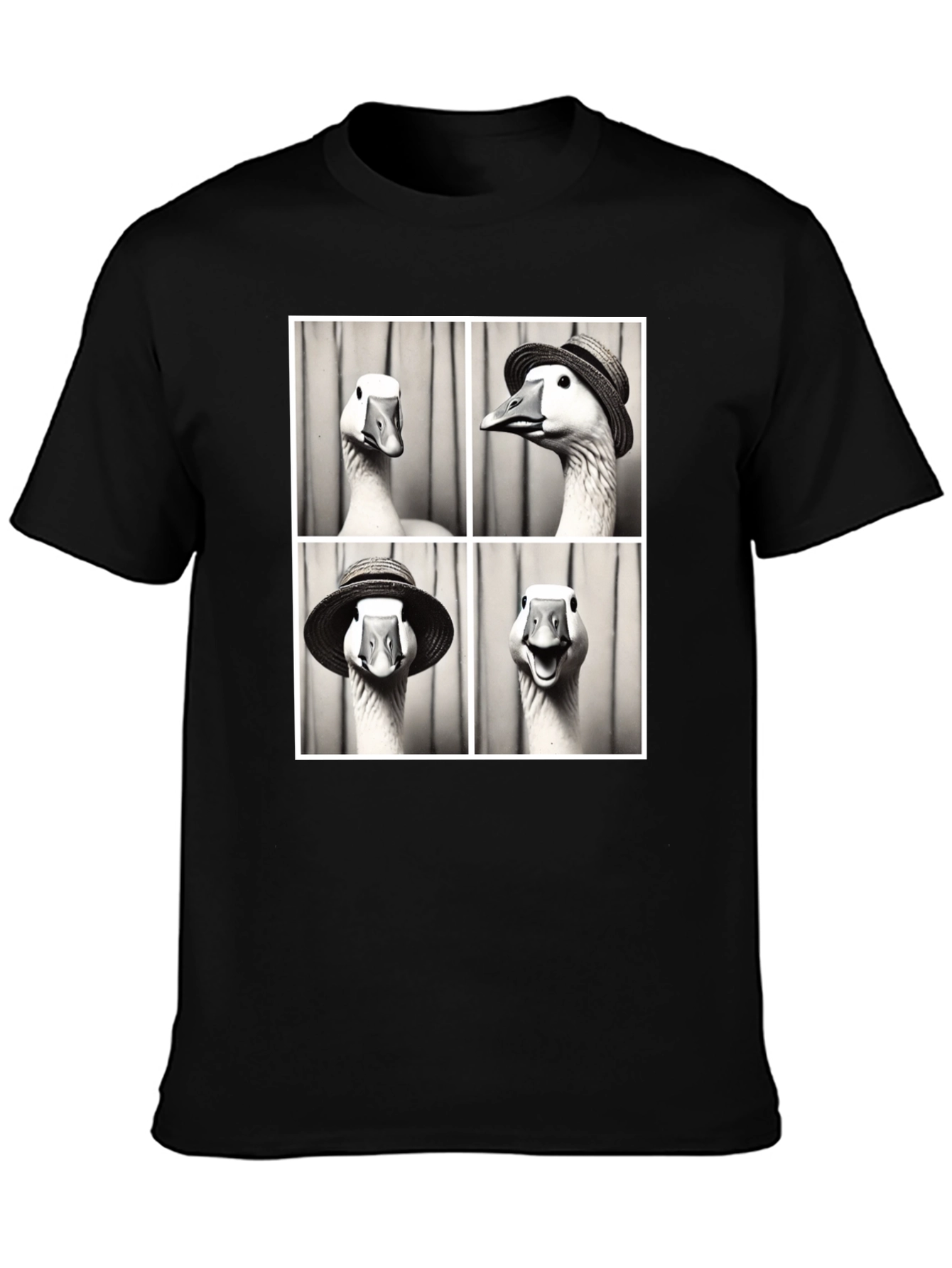 Goose Photo Booth Black T-Shirt