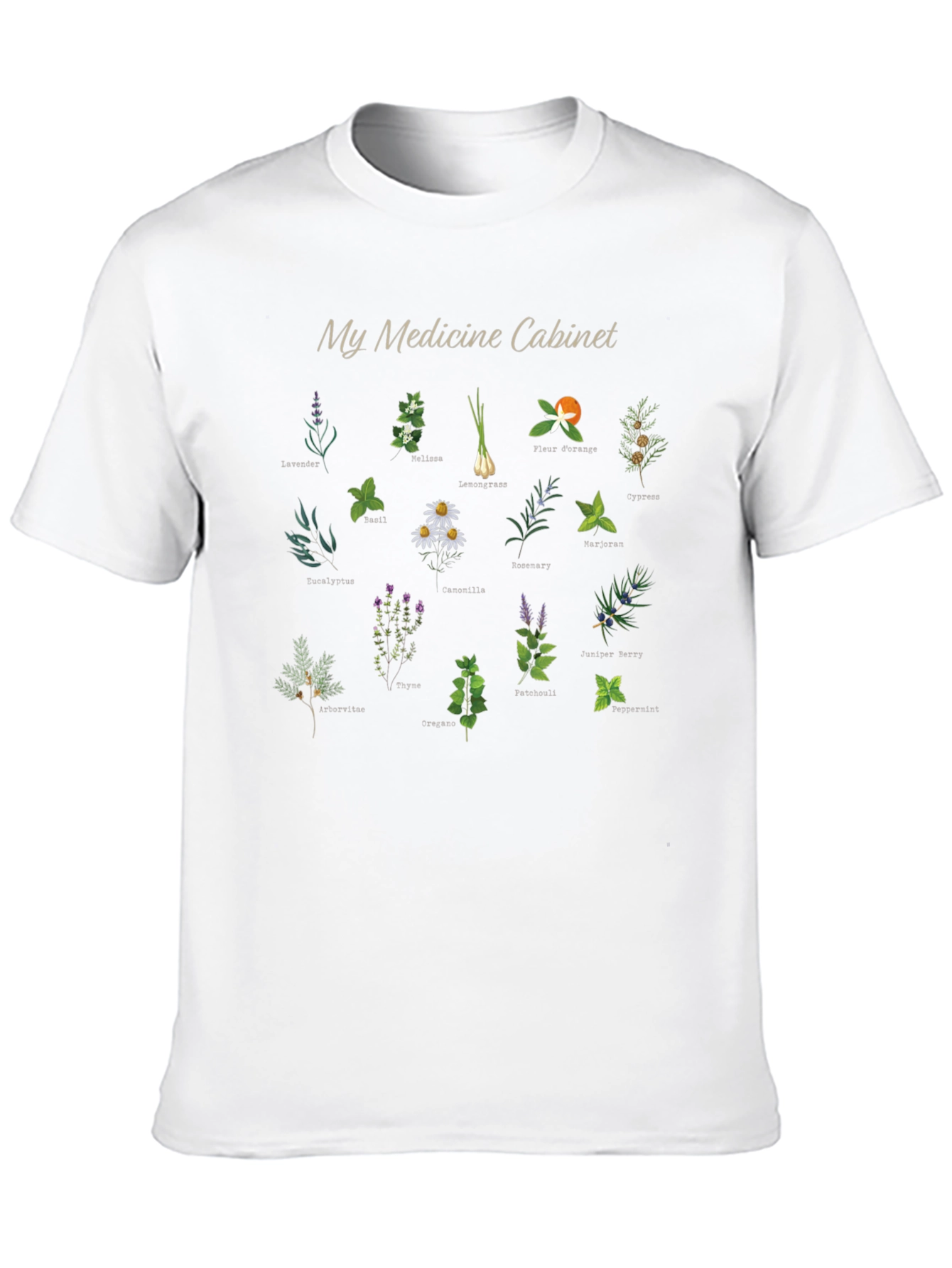 Herbal Medicine Cabinet Black Graphic T-Shirt