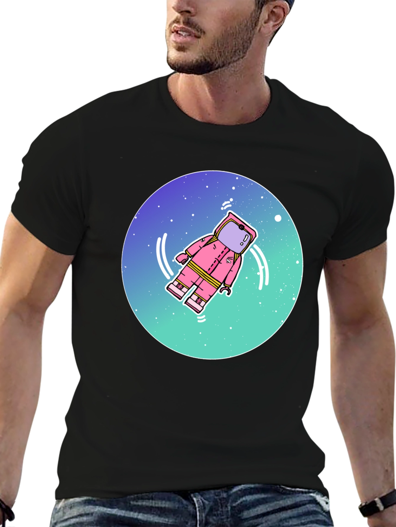 Astronaut LEGO T-Shirt - Cosmic Pink Spaceman Tee