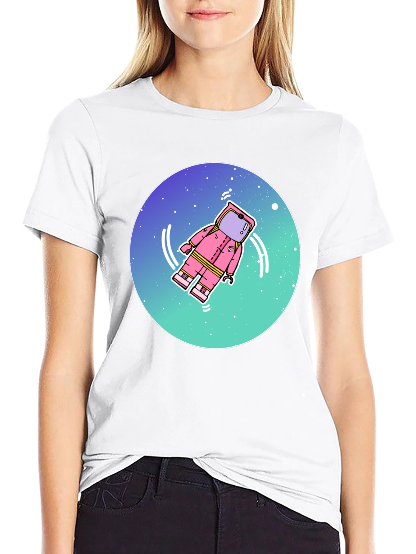 Astronaut LEGO T-Shirt - Cosmic Pink Spaceman Tee