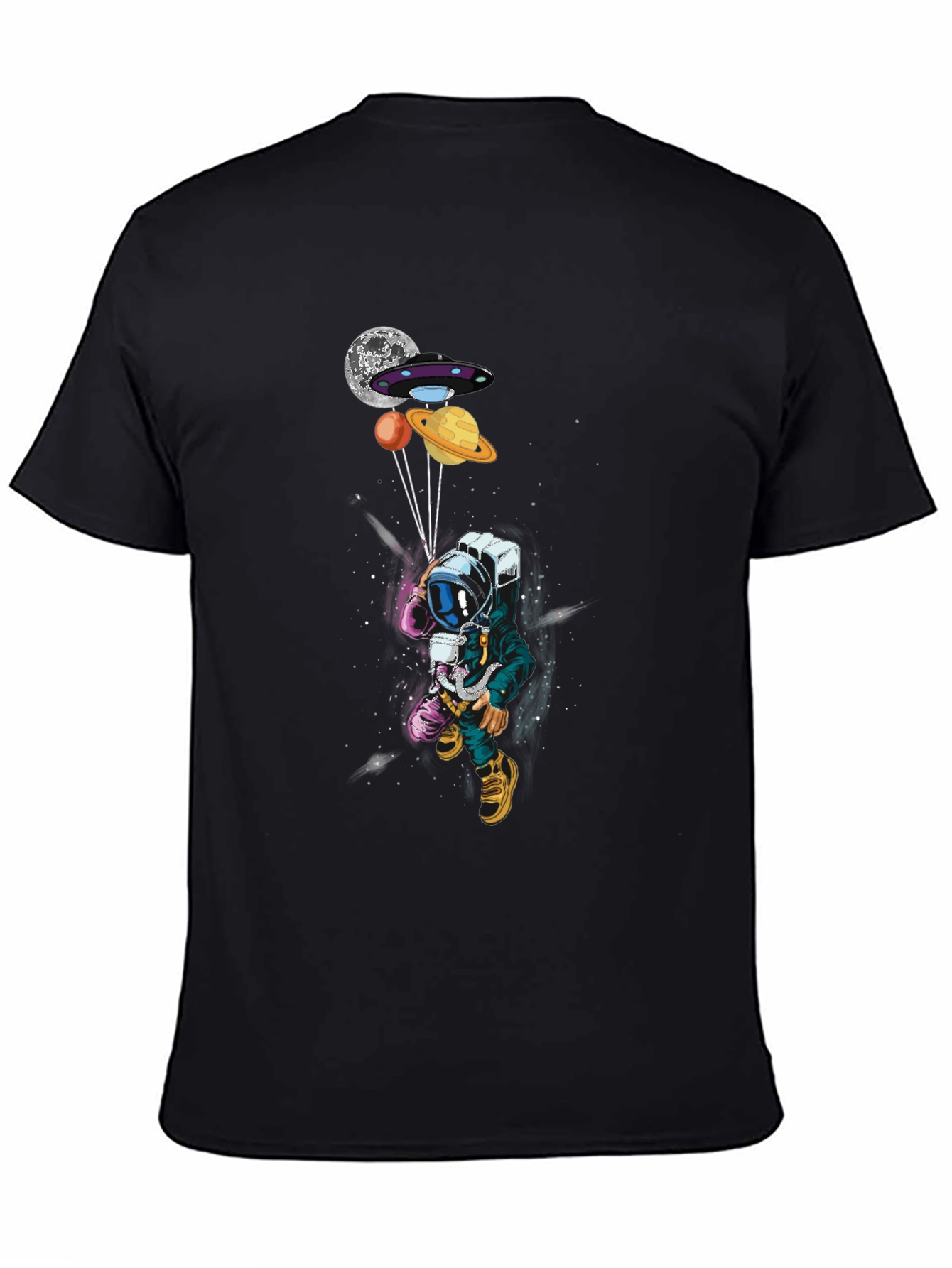 Astronaut & Space Balloons Graphic Tee