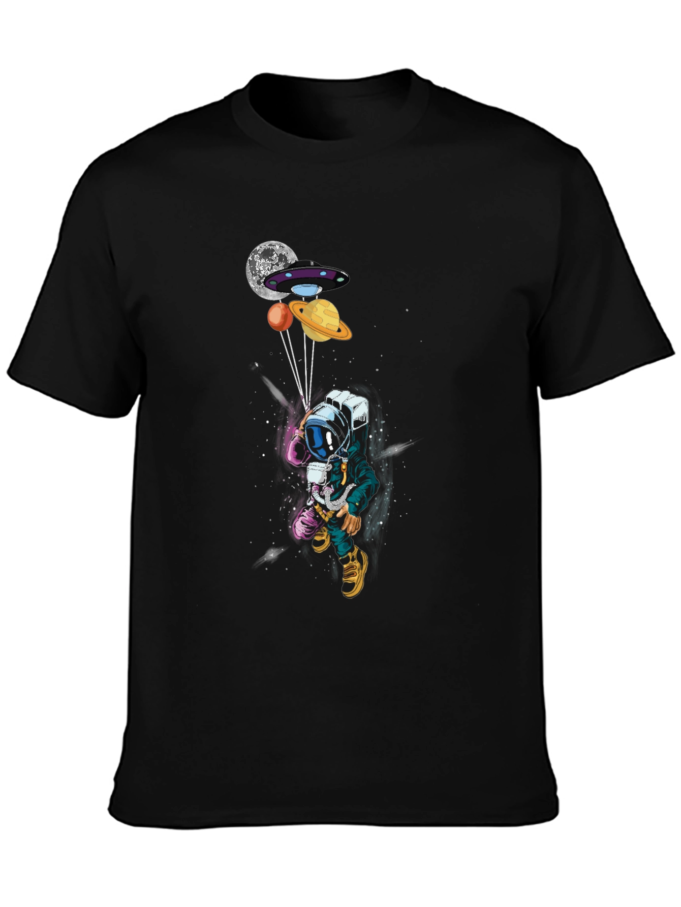 Astronaut & Space Balloons Graphic Tee