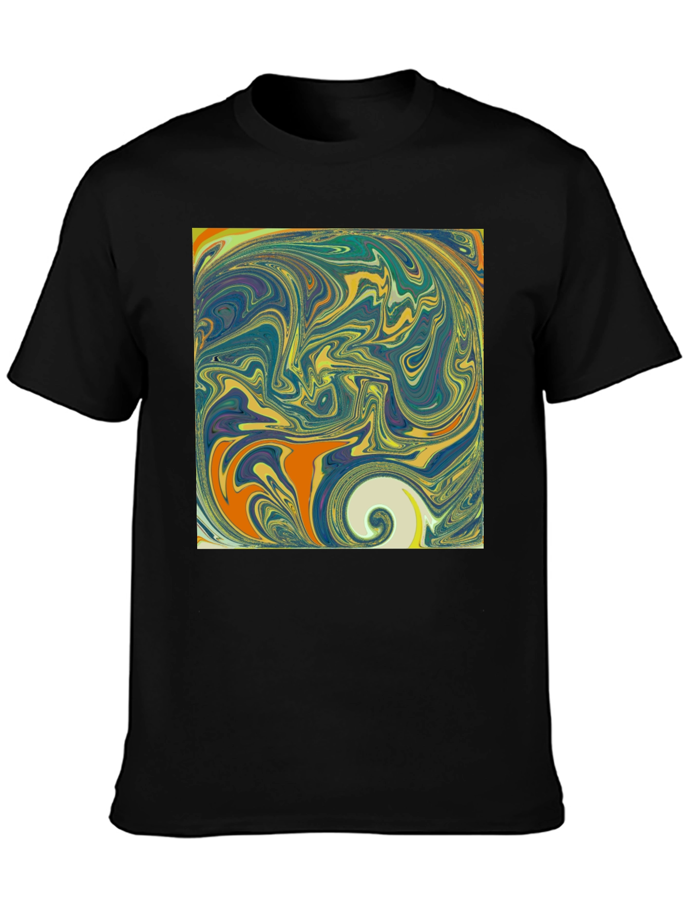 Abstract Swirl Graphic Tee - Modern Art T-Shirt